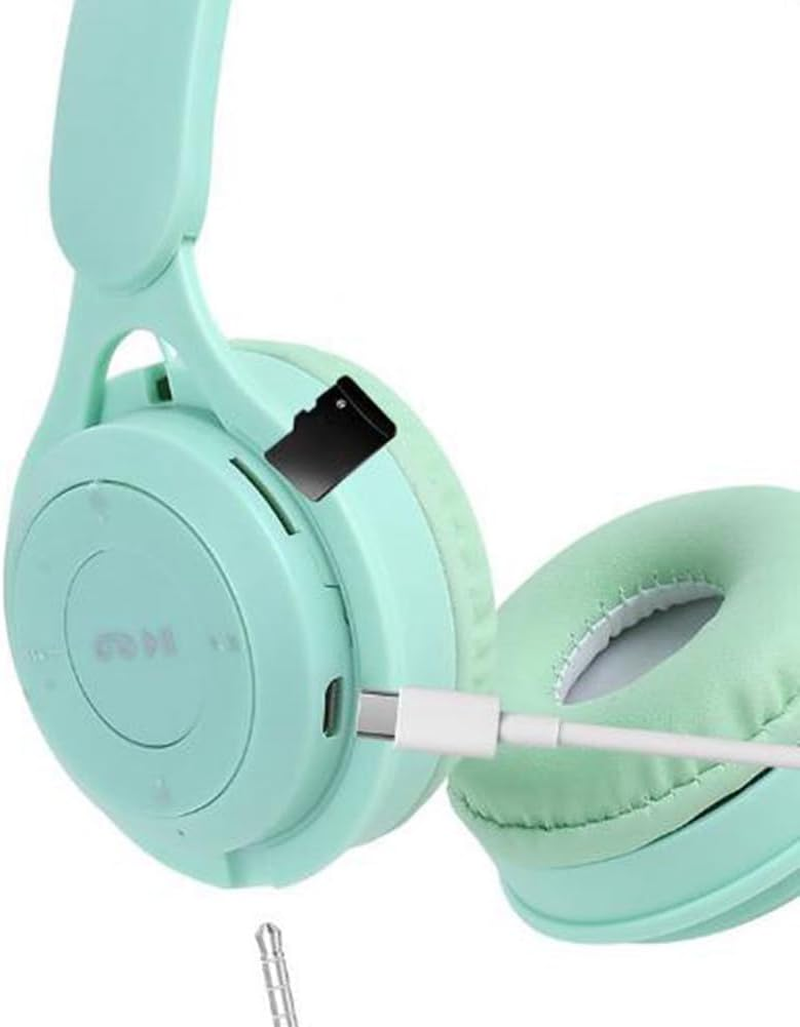 Xelea Headband Bluetooth Headset Y08 Wireless Bluetooth Headset Portable Foldable Children Headset White image number 5