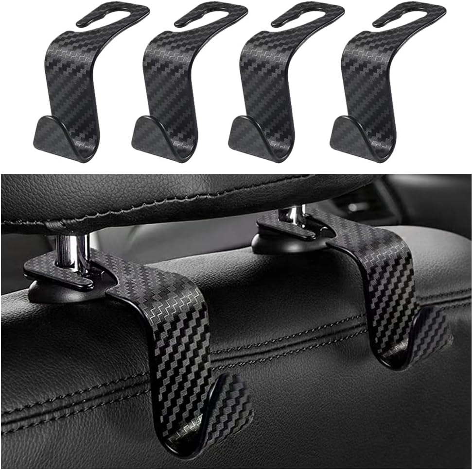 Utility Car Headrest Hidden Hook 33Lb(Max) Car Hooks for Purses and Bags,Hard Hat Holder for Truck Seat Hanger Storage Organizer for Coats,Umbrellas,Grocery Bags,Handbags Universal Car Accessories - Blue image number 6