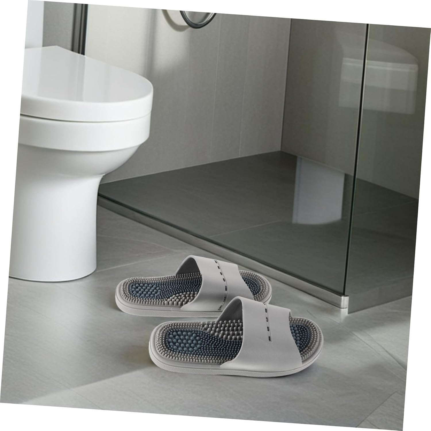 Minkissy Foot Massage Slippers Men Spa Shower Shoes Breathable Bathroom Sandals for Hotel Salon Home Use image number 6