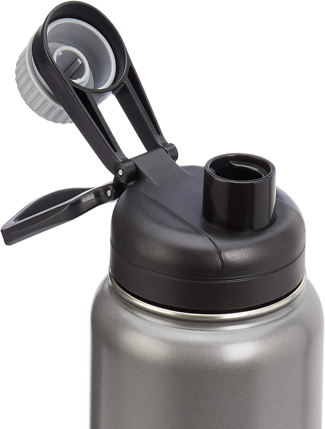 Amazon Basics Stainless Steel Insulated Water Bottle with Spout Lid, 890Ml, Gray image number 1