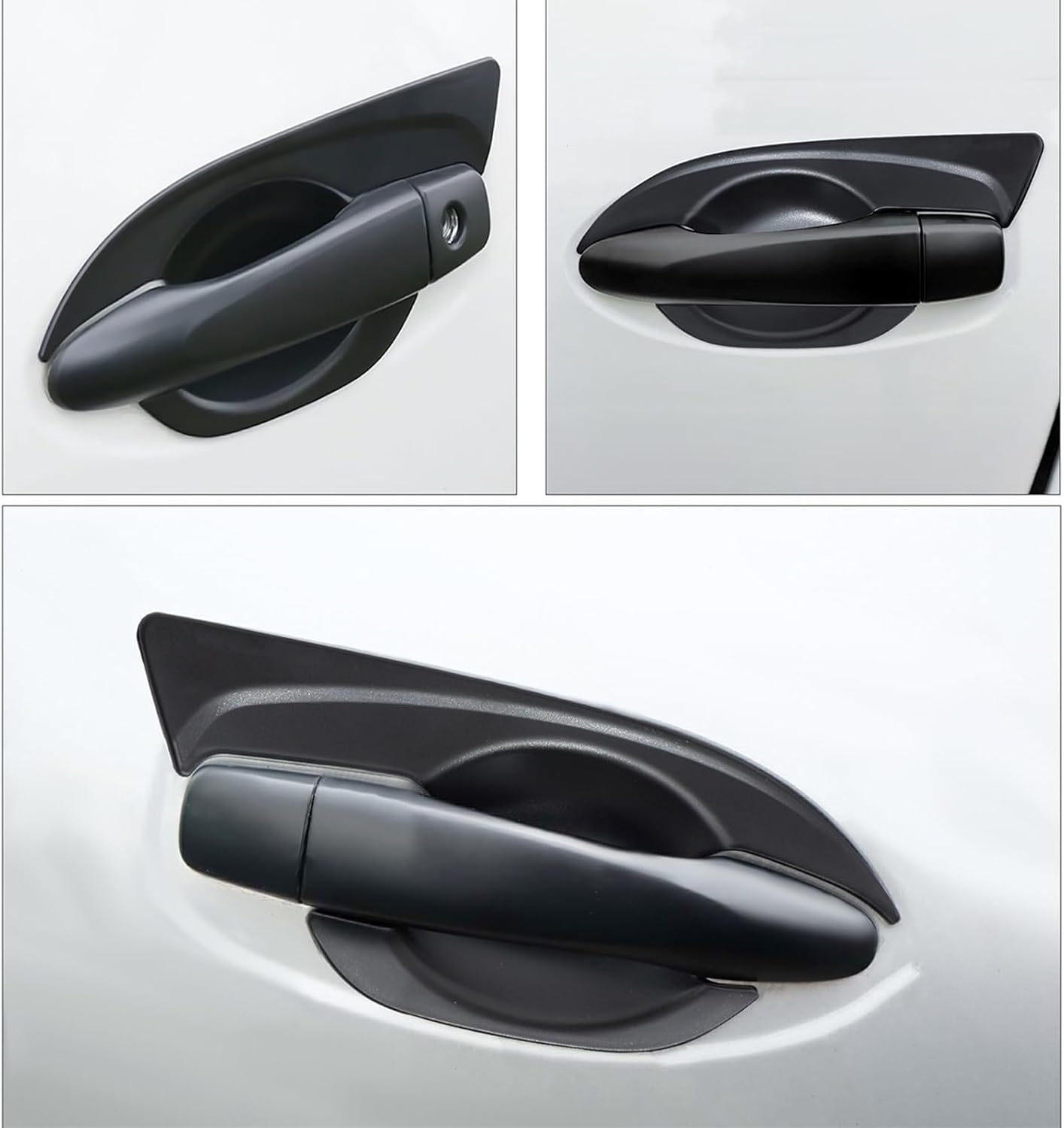 Door Handle Bowl Insert Cover for Nissan Navara NP300 D23 Accessories 2015-2025, Car Door Handle Scratch Protector Guard Cup Trim Exterior Accessories, Matte Black 4PCS