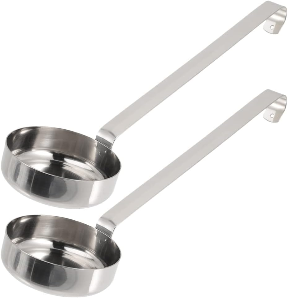 Cabilock 2Pcs Pizza Sauce Spoon and Ladle - Metal Tomato Food Spread Tool with Handle for Restaurant and Household Ketchup image number 3