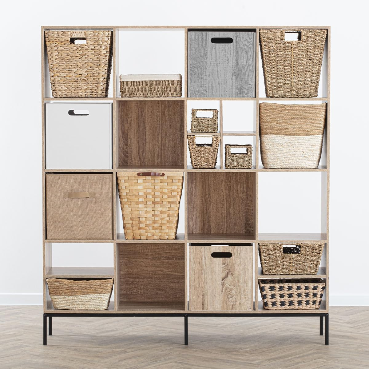 Straw Basket 31 X 15 Cm "Mix N Module" Black - 5 Five Simply image number 2