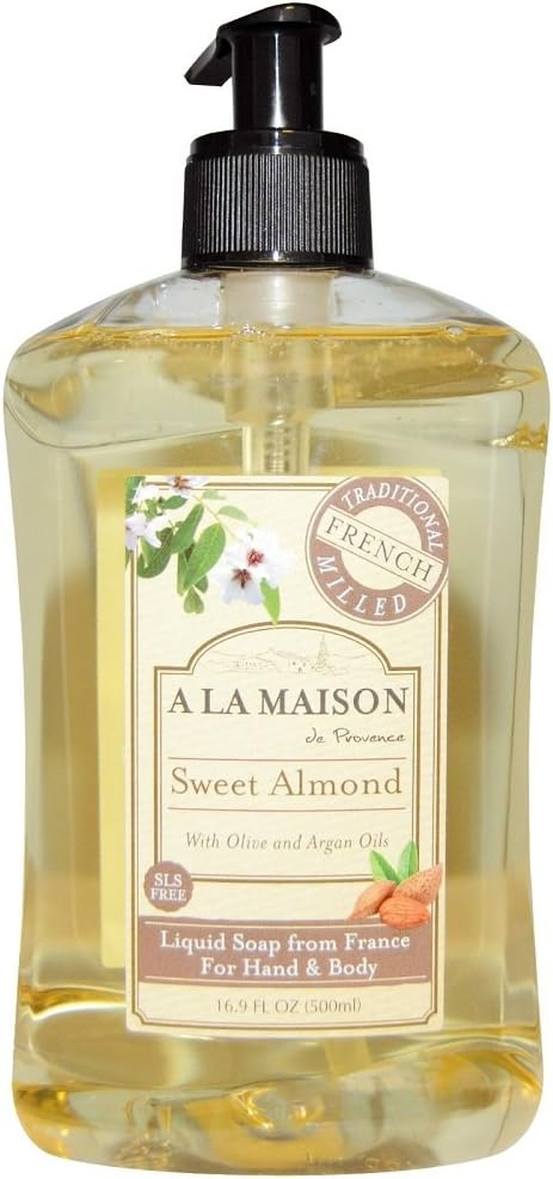 Hand and Body Liquid Soap, Sweet Almond - a La Maison De Provence - UK Seller