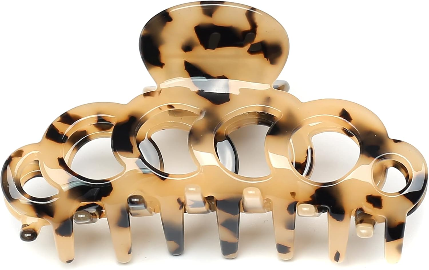 Qingoo Turtle Medium Hair Clip Cellulose Acetate Hair Clip Hair Accessories Exquisite Headpiece for Medium Thick Short Medium Hair 1 Piece (9.2 Cm X 5 Cm Tortoise)