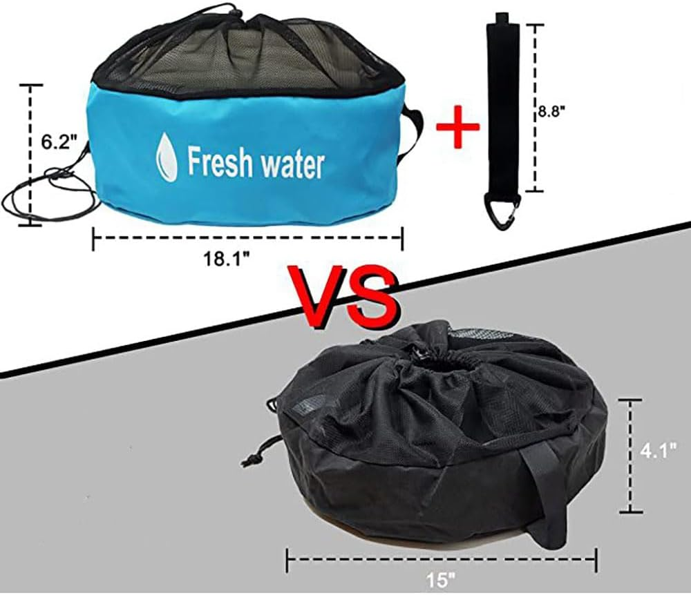 3 Pack RV Hose Storage Bag with Identification Tags,3 Colors Waterproof Camper Accessories for Sewer Hoses, Fresh/Black Water Hoses and Electrical Cords