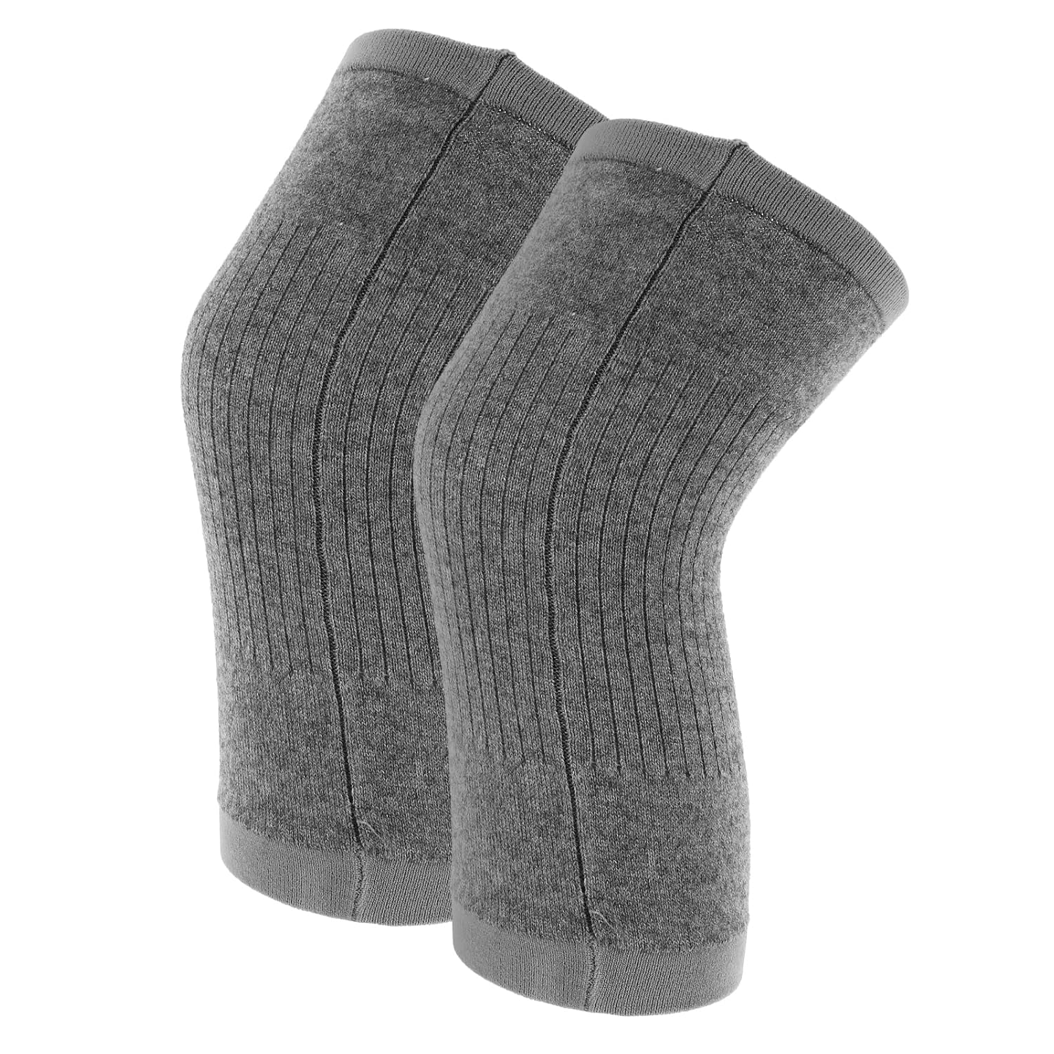 WOFASHPURET Cashmere Knee Pads, Winter Soft Thermal Knee Braces Wool Knee Sleeves Cycling Ski Running Knee Warmers Knee Compression Leg Sleeves for Men Women, Grey