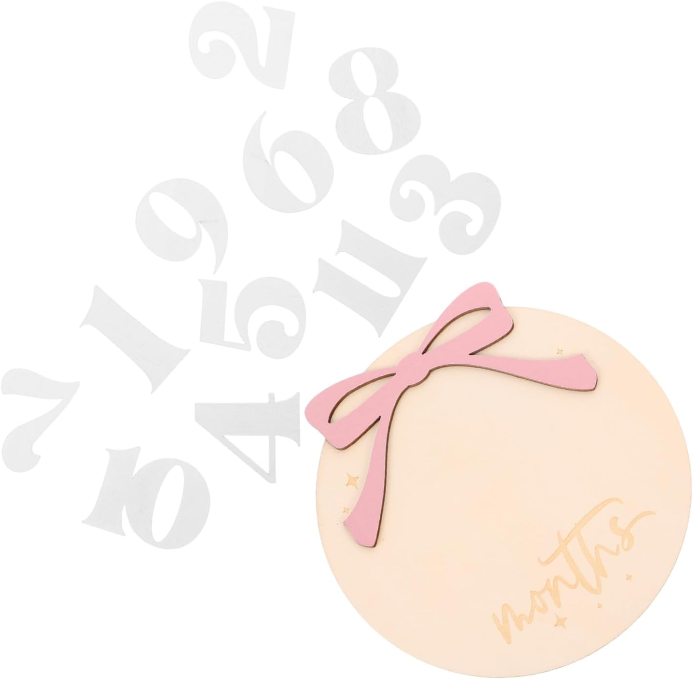 Newborn Calendar Milestone Signs Wooden Monthly Growth Documentation for Photoshoots Birth Announcement Props image number 3