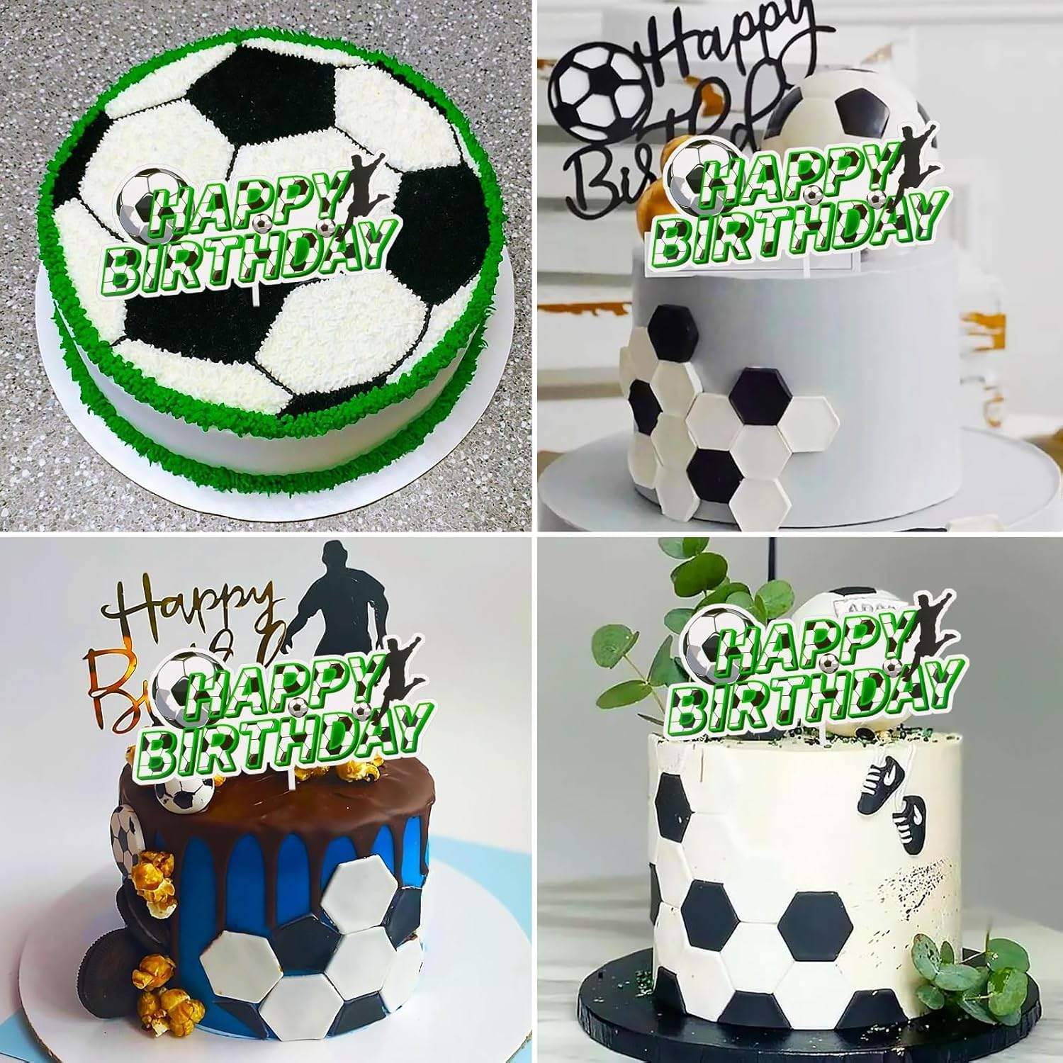 4 Pcs Soccer Ball Cookie Cutter,Hexagon Cookie Cutter,Football Cake Fondant Cutter Funny Biscuit Cutters,Multi Size Football Soccer Pattern Cutters Mould for Baking Cake Decorations image number 4