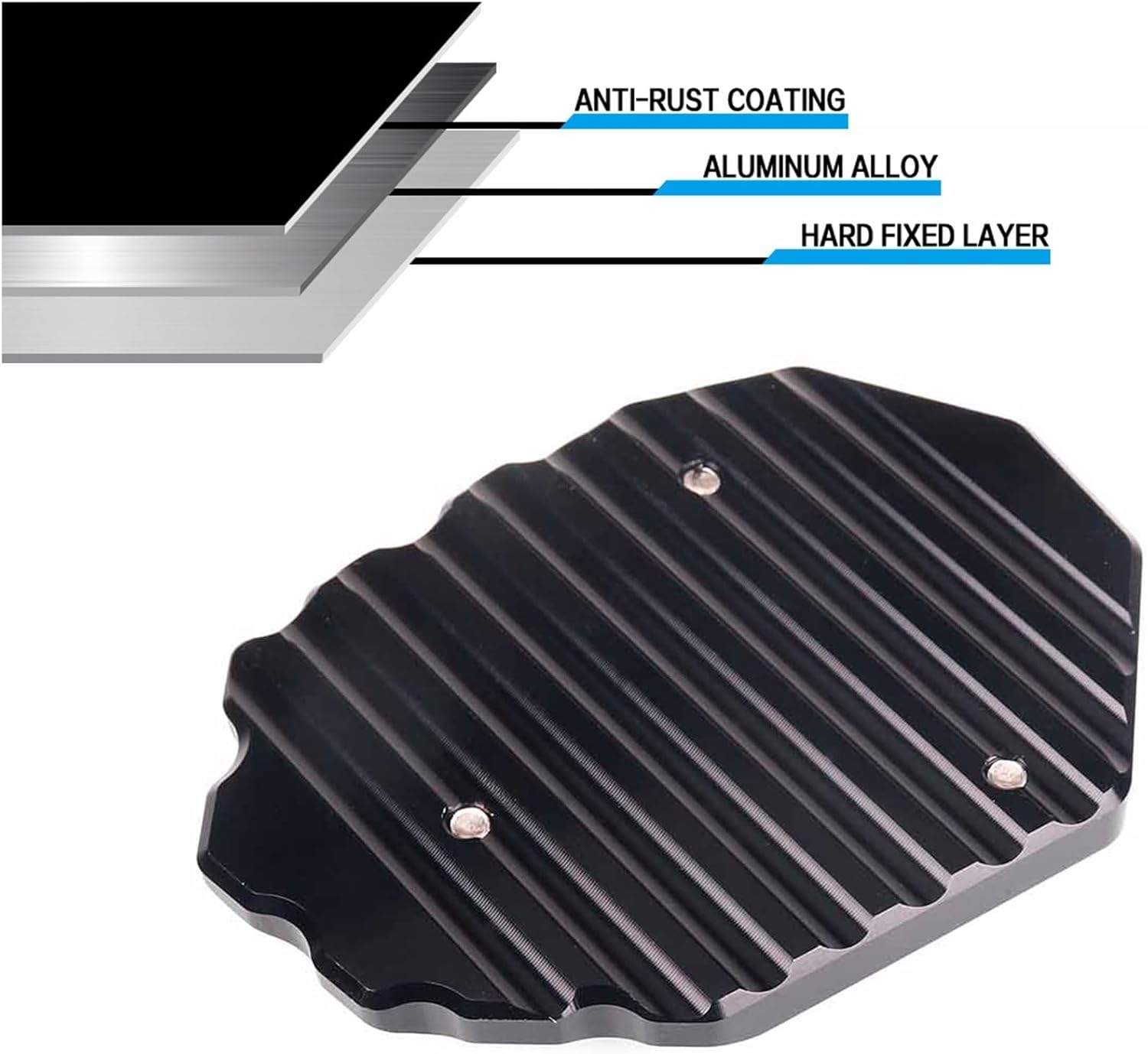 Compatible with CFMOTO 800MT-X 800MTX 2024 2025 Motorcycle CNC Kickstand Foot Side Stand Extension Pad Support Plate Pedal Footrest 800 Mt-X(Black) - Grey image number 5