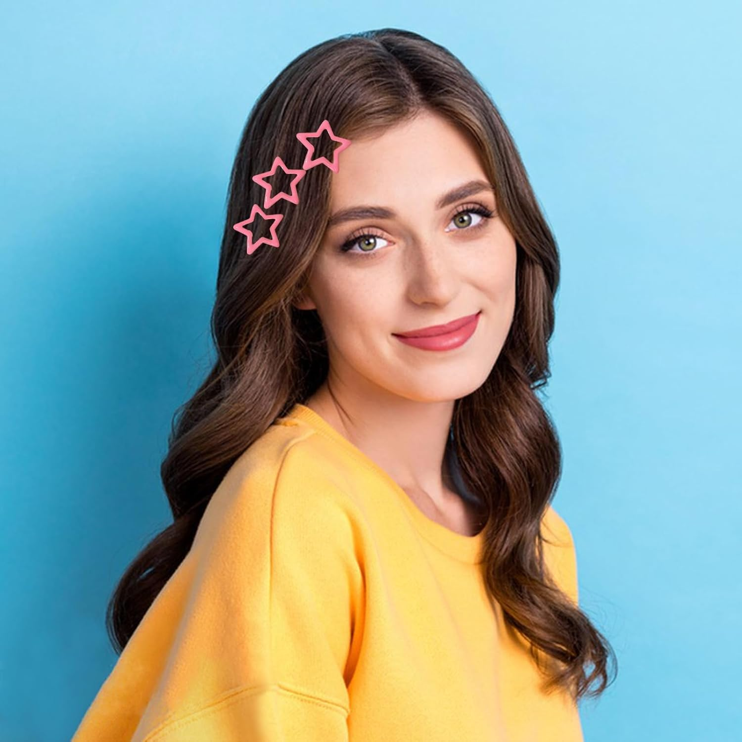 Star Snap Hair Clips for Women Girls 10PCS Pink Metal Star Hair Barrettes Y2K 2000S Non Slip Metal Stars Cute Hair Accessories for Women Girls Toddle - Purple image number 7