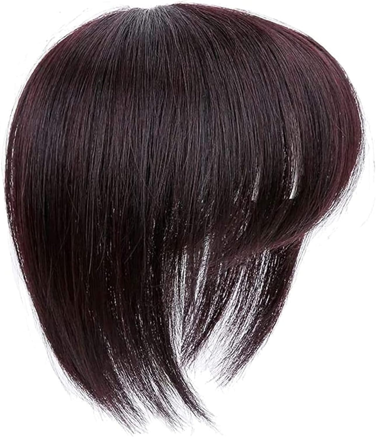 Short Hair Wigs, Human Hair Topper Thinning Hair Topper Clip in Hairpieces 20Cm Dark Brown Hair Extensions for Women image number 6