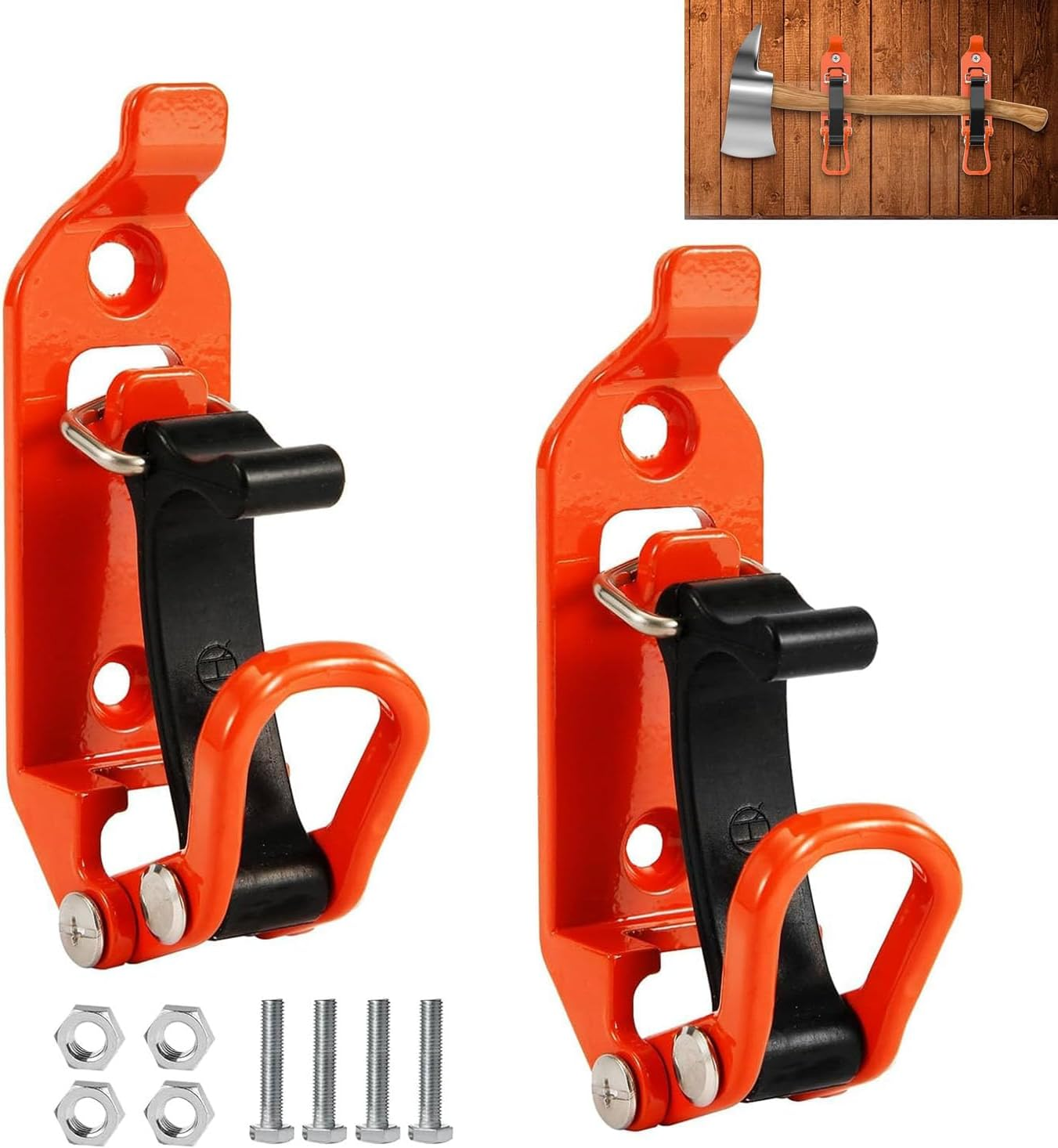 2 PCS Shovel Holders,Shovel Mount for Roof Truck Clamps,Quick Release Axe Holder with Screws,Metal Rubber Clamps,For Roof Rack,Truck,Boats and Workshop Equipment and Tools image number 3