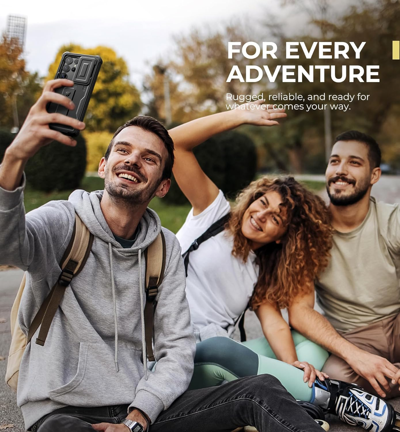 Dexnor for Samsung Galaxy S25 Ultra Case with Built-In Slide Camera Cover & Screen Protector & Kickstand, Heavy-Duty Shockproof Rugged Case Full-Body Bumper Protective Cover - Black image number 5