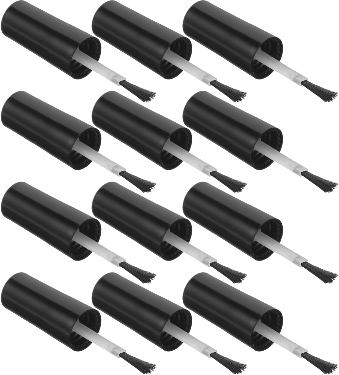 OSOLADY 10Pcs Diy Nail Polish Brush Set Replacement Brushes for Gel Liquid Dip Nail Art Bottle Caps Accessories image number 5