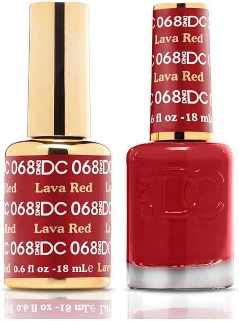DND 068 Lava Red - DC Collection Gel & Lacquer Duo 18Ml