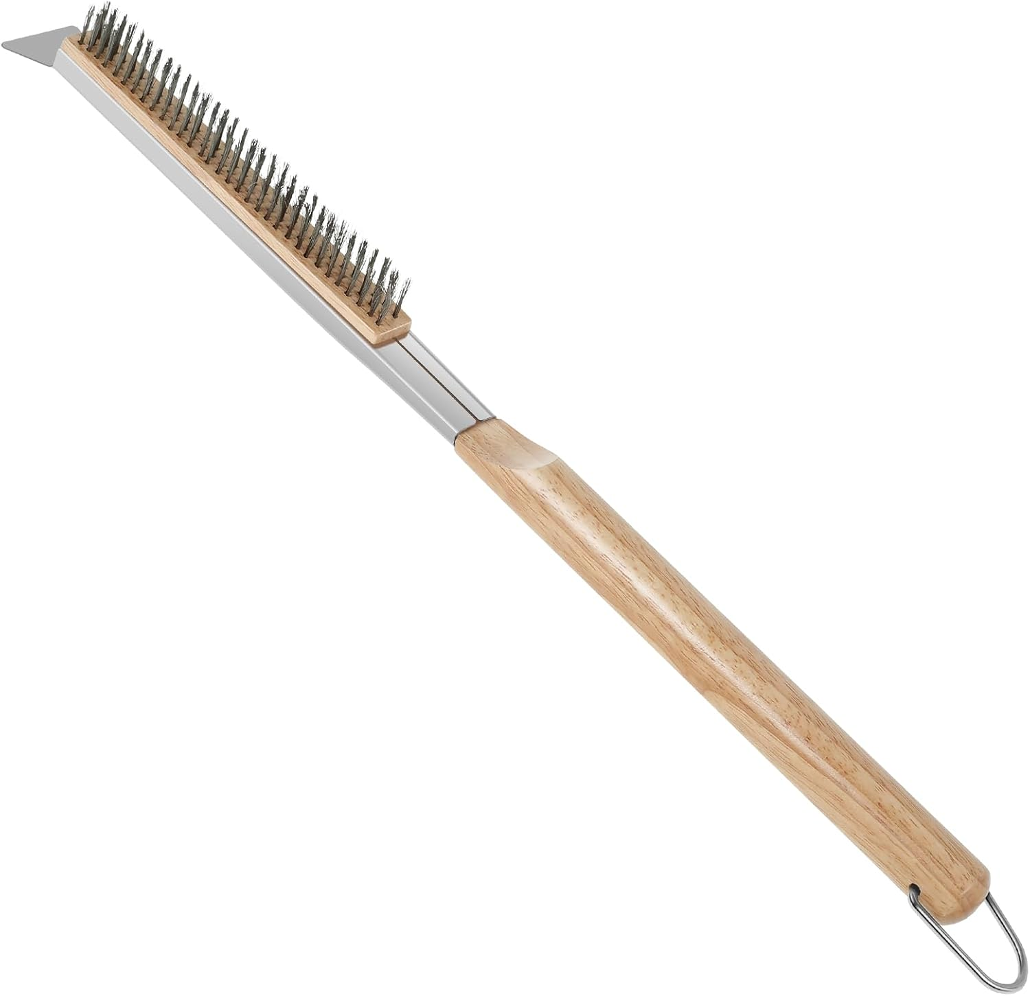 Pizza Oven Brush with Long Handle 21 Inch Pizza Stone Scraper Reusable Pizza Oven Cleaning Brush Pizza Oven Cleaning Tool for Home Kitchen image number 5