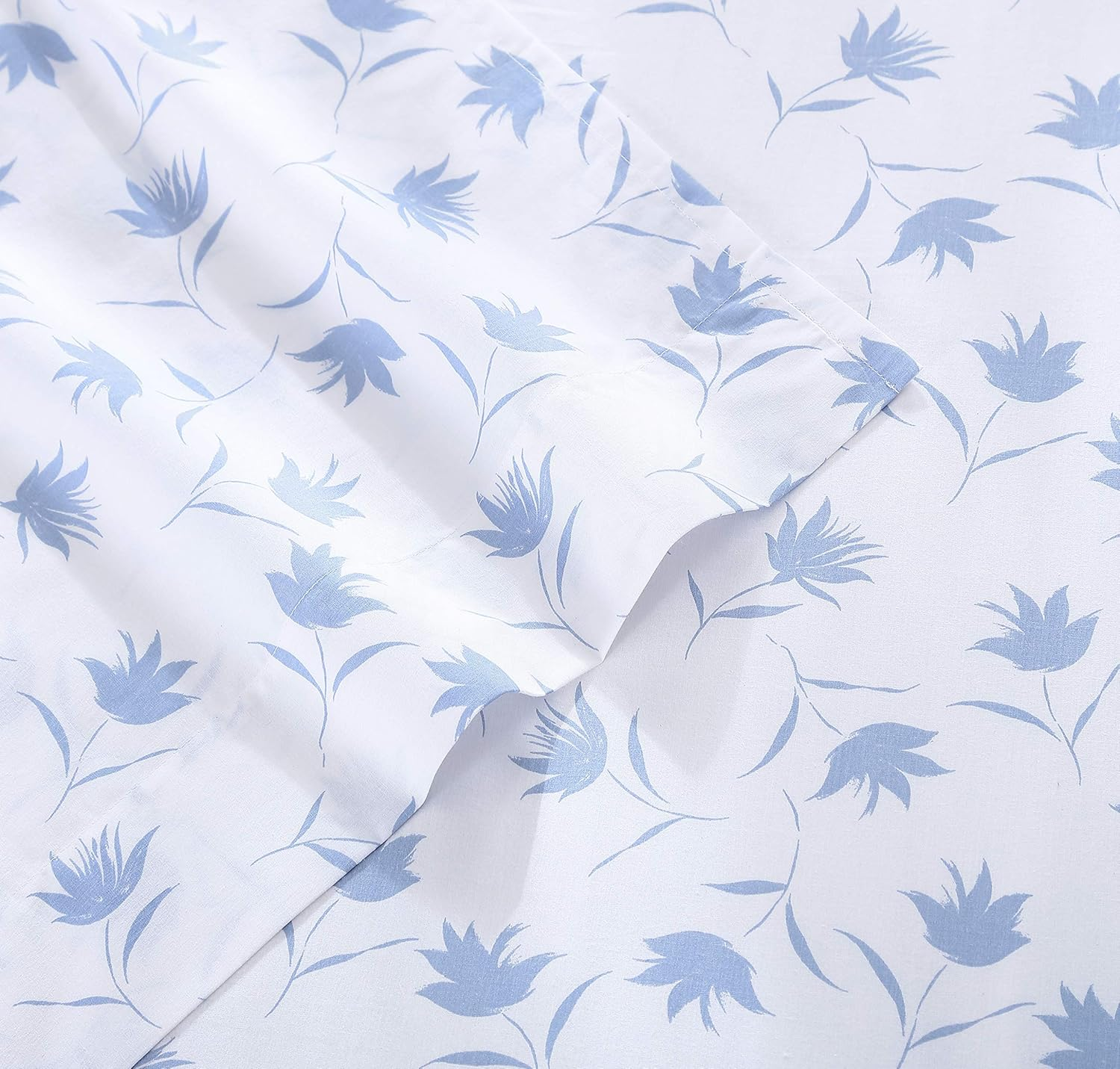 Stone Cottage - Queen Sheets, Cotton Percale Bedding Set, Crisp & Cool Home Decor (Floral Breeze, Queen) image number 5