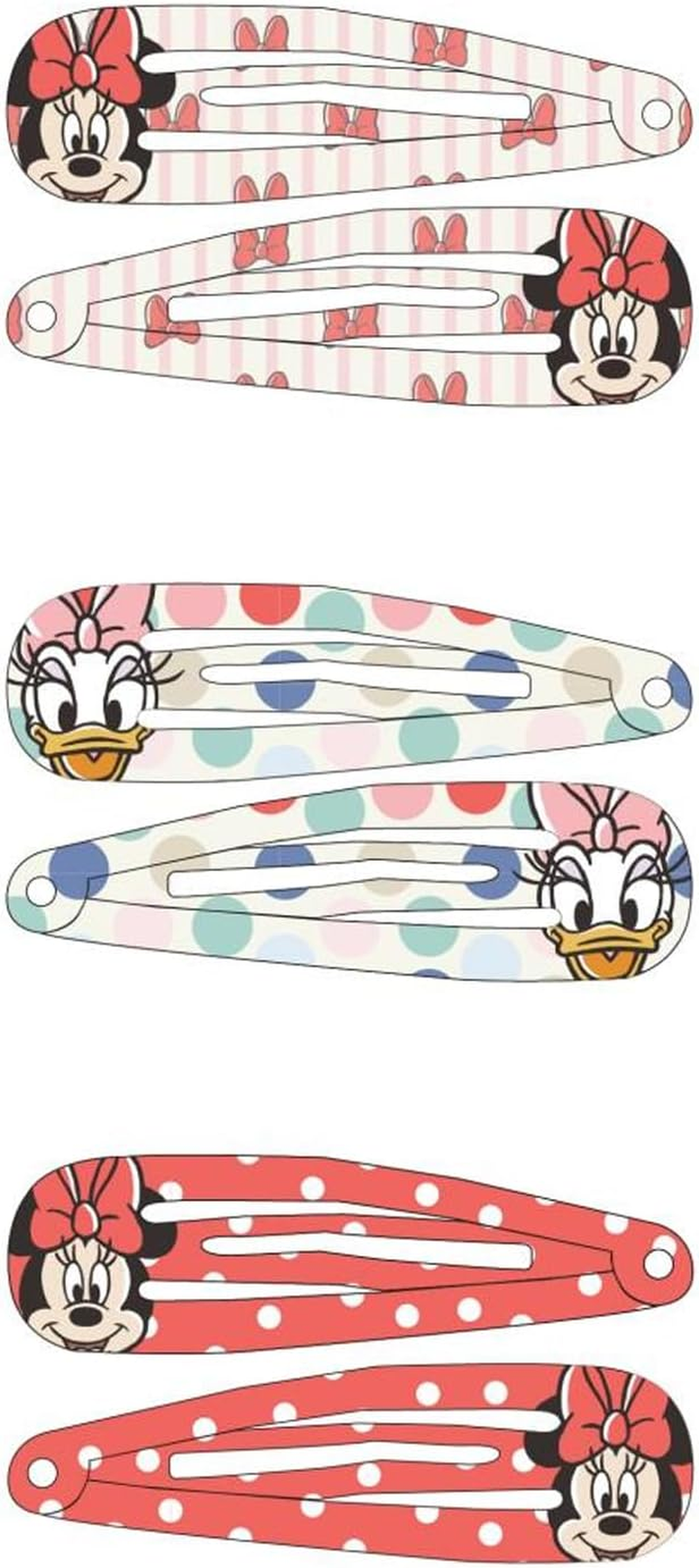 Minnie Mouse and Friends Hair Clips Beauty Set for Girls with Bow Top and Glitter - Set Includes 6 Hair Clips image number 1