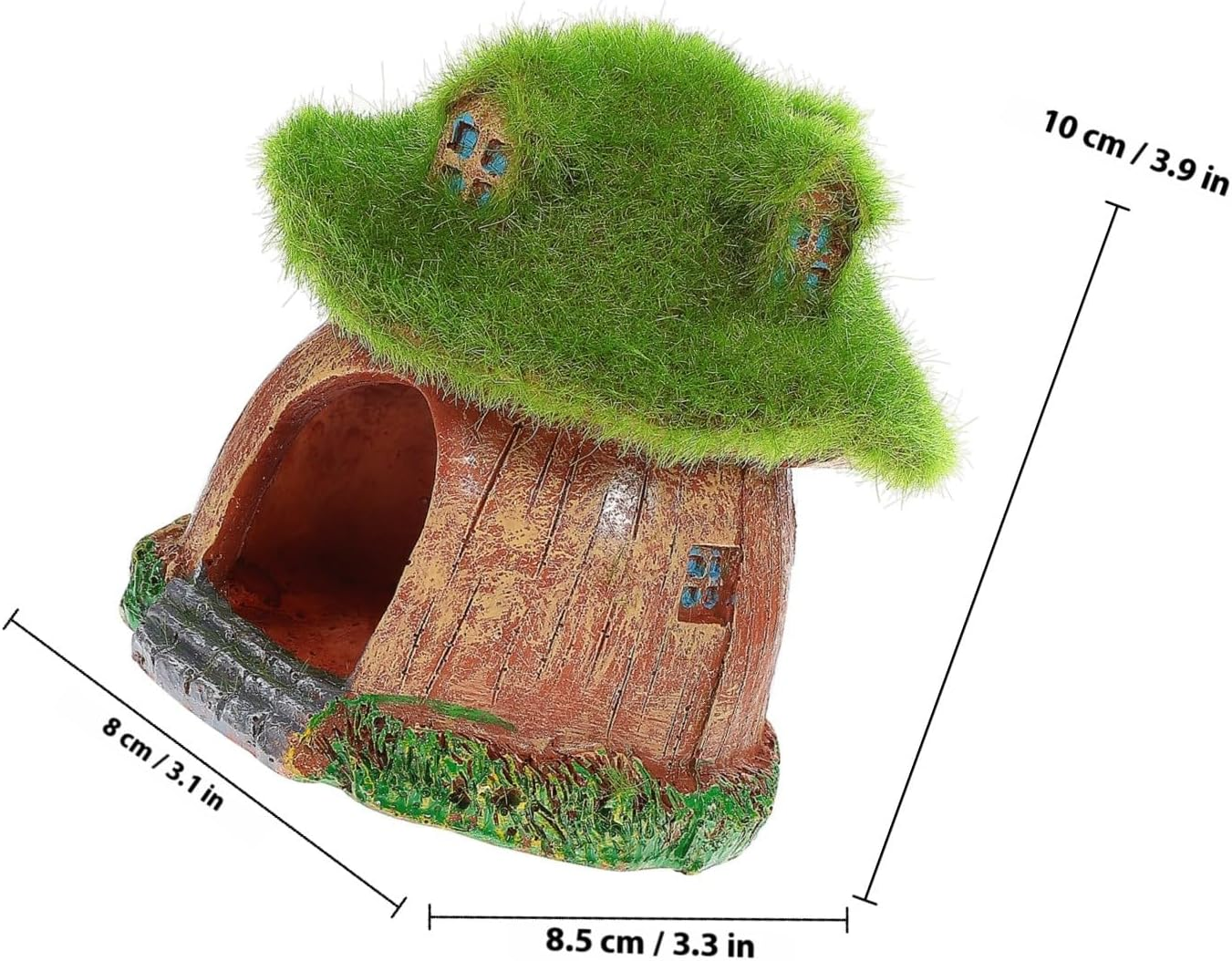 PLAFOPE Fish Tank Decor Aquarium Hideout Resin Betta Fish House Ornament for Aquarium Decoration Pet Supplies