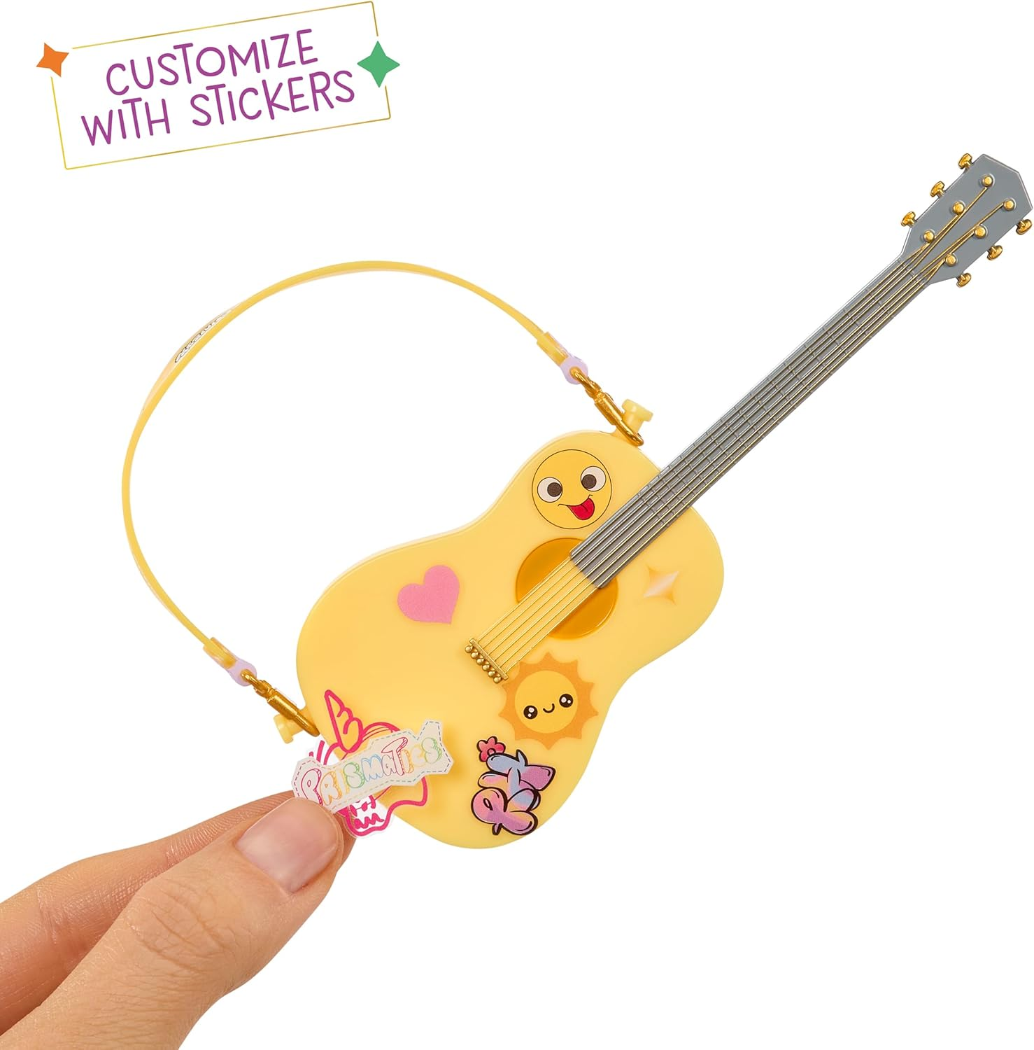 Rainbow High Jr High Rock Band - Sunny, Yellow 9&rdquo; Fashion Doll with Guitar, Customize with Stickers, Posable, for Kids Ages 4+ image number 2