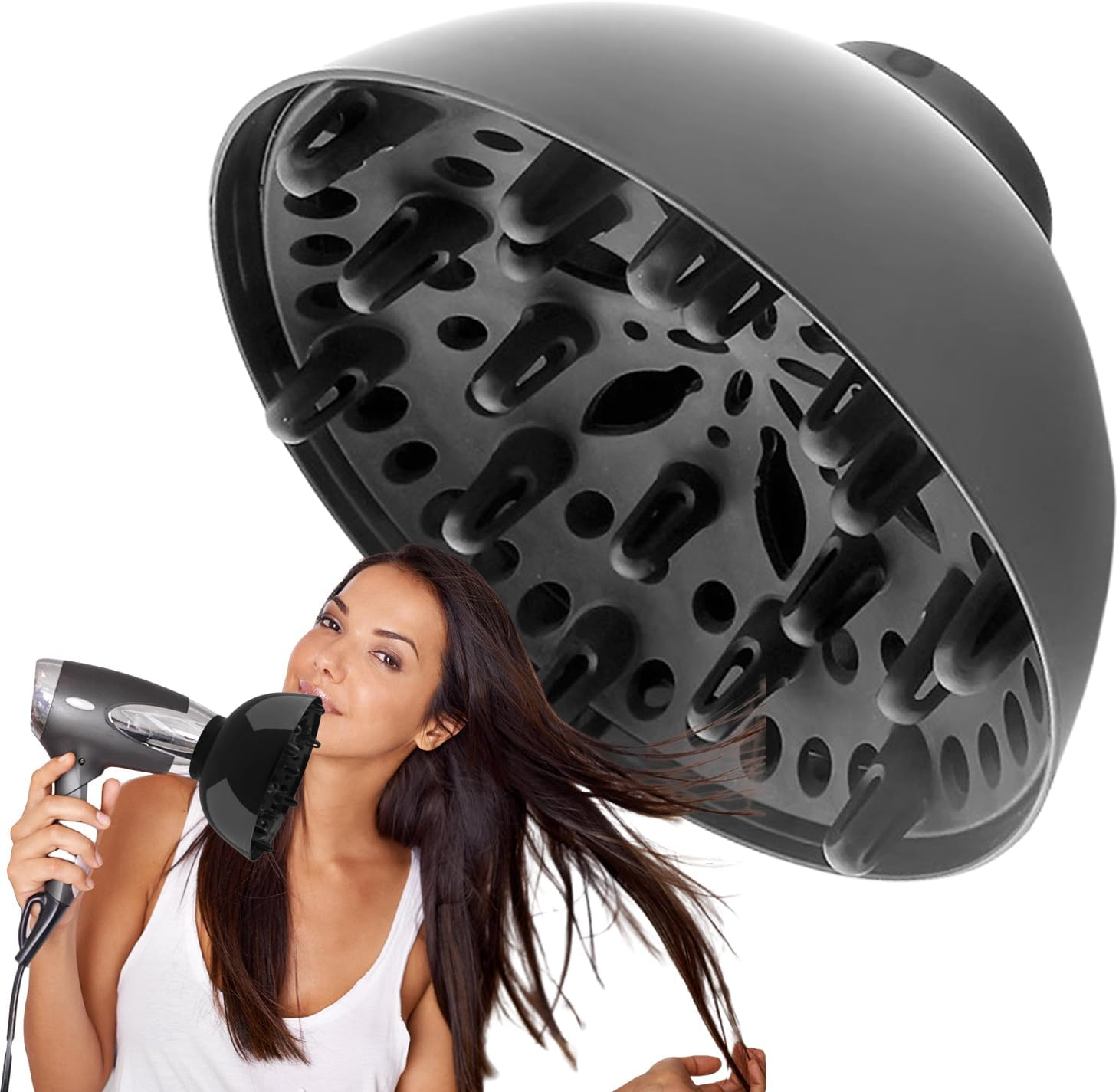 Hair Diffuser Attachment | Hair Dryer Attachment for Women, Adjustable 1.4-2.6 Inch, Blow Gadget, Specially Designed for Home Hair Hair Hair and Hair Tying Tools