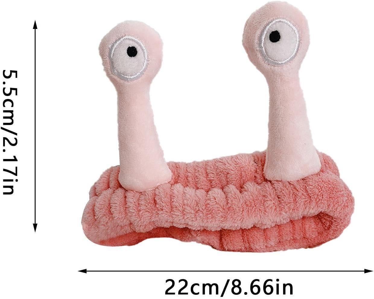 Snail Eye Headband - Ultra Absorbent Skincare Head Bands, Face Wash Headbands | Flannel Cephalopod View Headband, Makeup Shower Facial Skincare Headband Spa Hair Bands for Women Girls image number 3