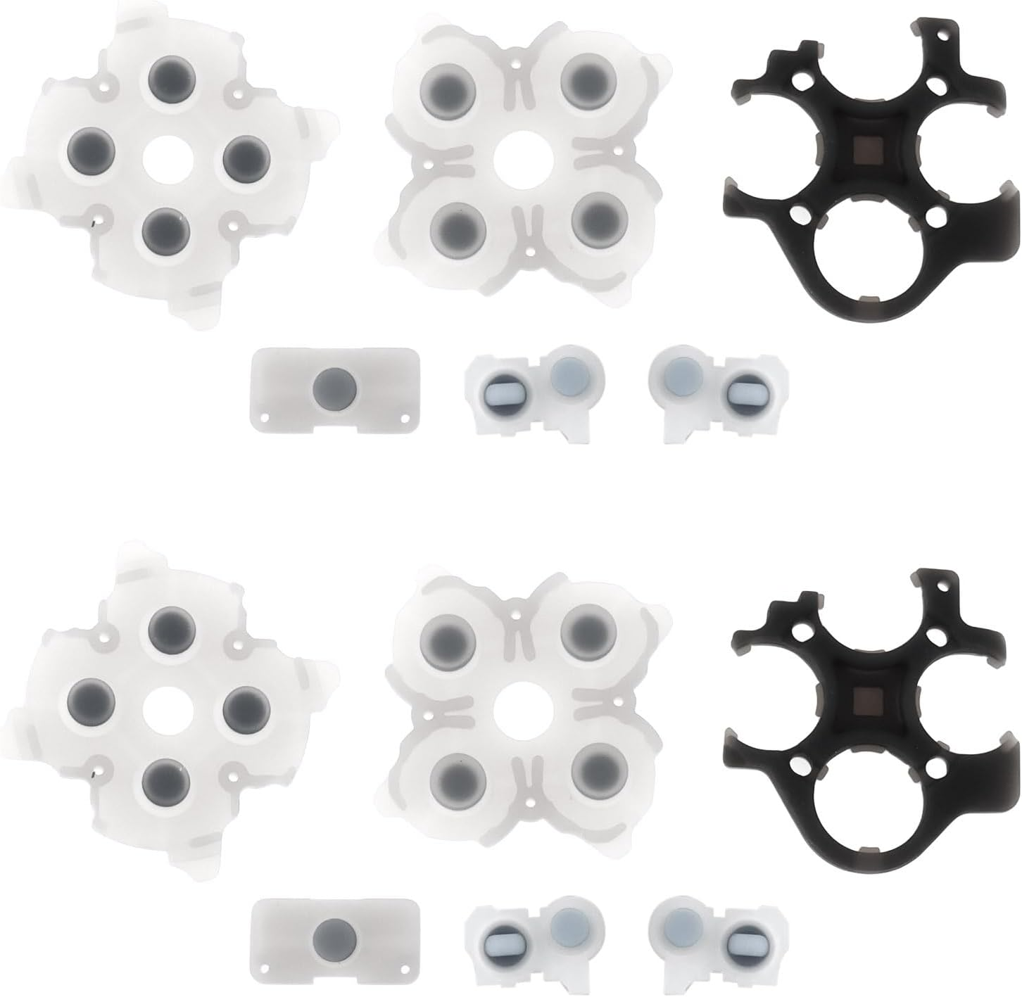 VGOL 2 Sets Silicone Button Rubber Pads Replacement Compatible with PS5 Dualsense Controller BDM-030 image number 1