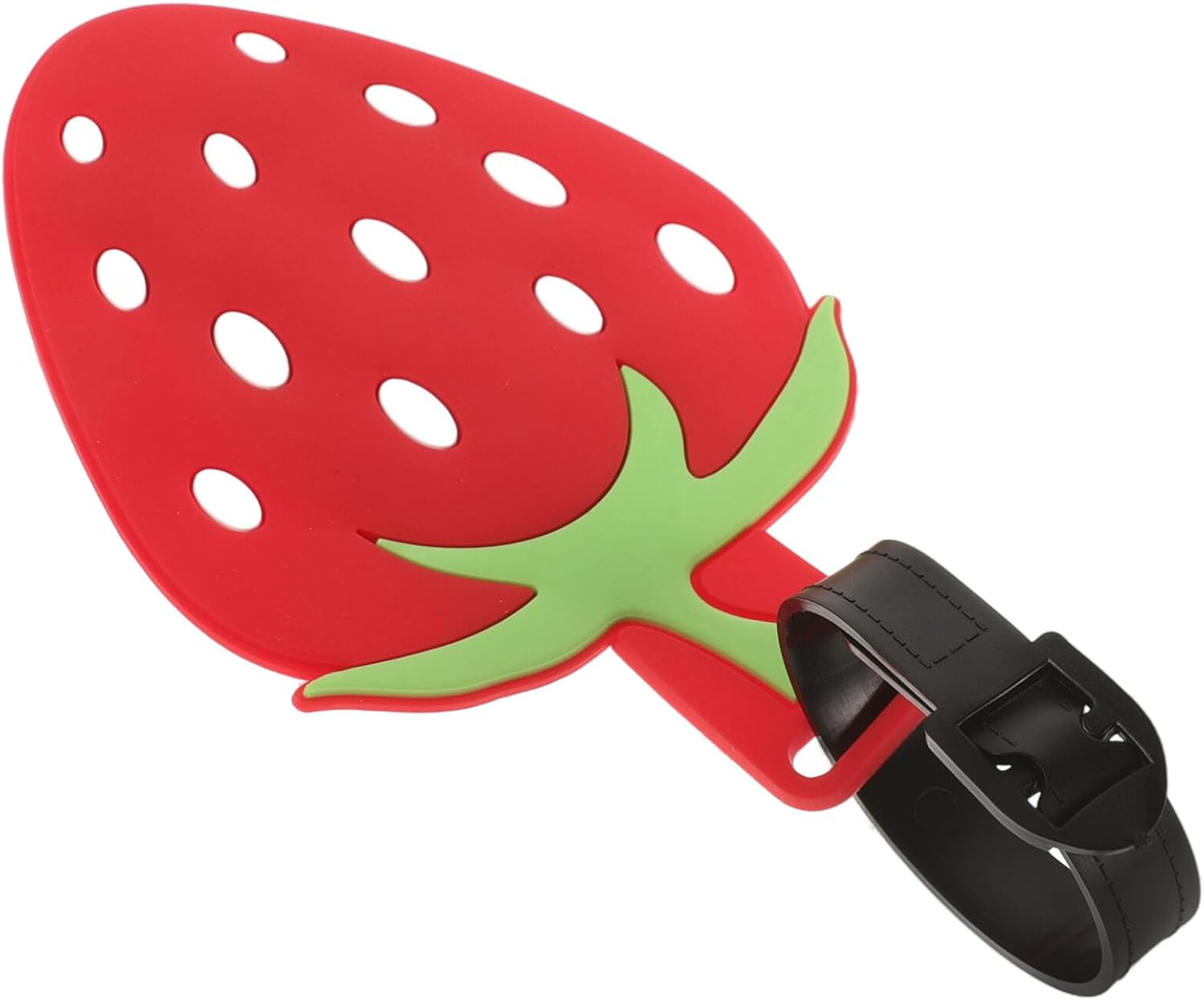 MOBUTOFU Strawberry Luggage Tag Travel Suitcase Label with Reusable Hanging Strap for Checked Baggage Carry Suitcase Bag Identifier image number 5