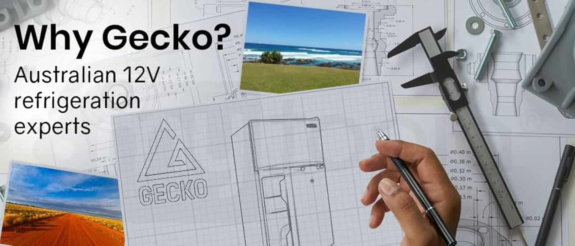 GECKO 125L Portable Fridge Camping Freezer Cooler Upright Refrigerator 12V/24V/240V for Motorhome, Caravan, Silver GKFF-13S image number 3