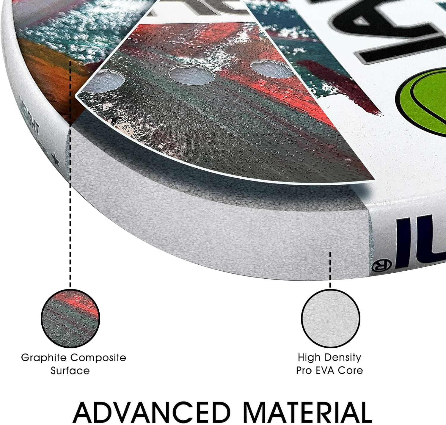 Beach Tennis Paddle Beach Tennis Racket Carbon Fiber with EVA Memory Foam Core Tennis Paddles - 9100-Black image number 4