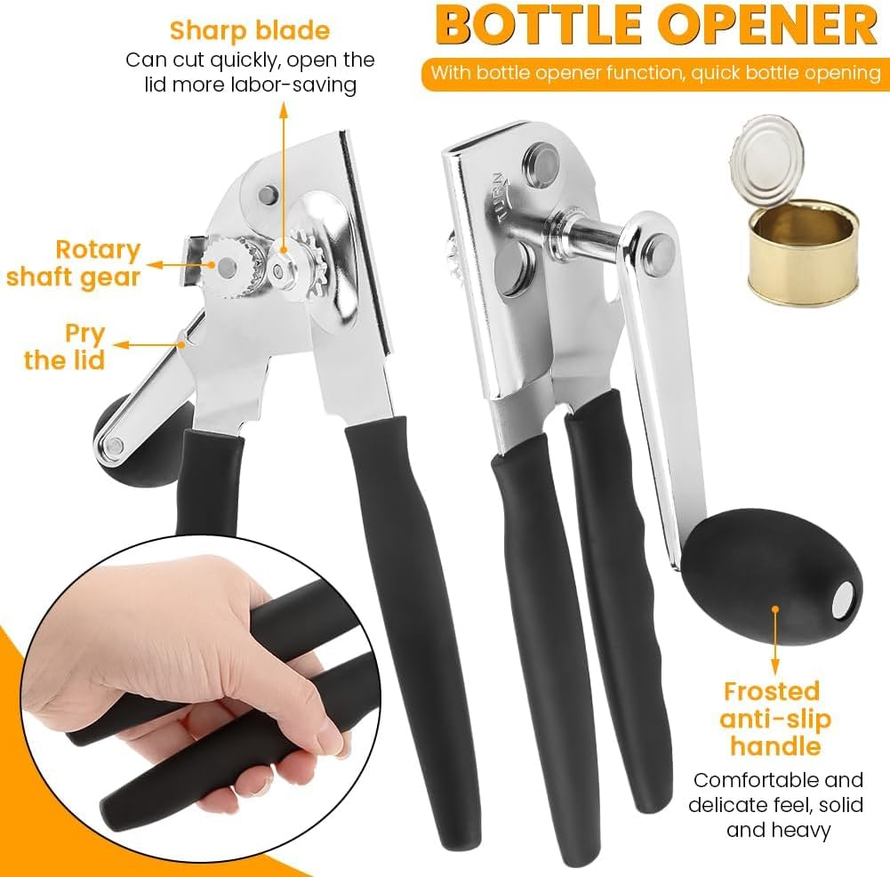 OWATRKDEY Can Opener Manual,Heavy Duty Can Openers, Stainless Steel Heavy Duty Swing Away Commercial Can Opener for All Size Cans image number 1