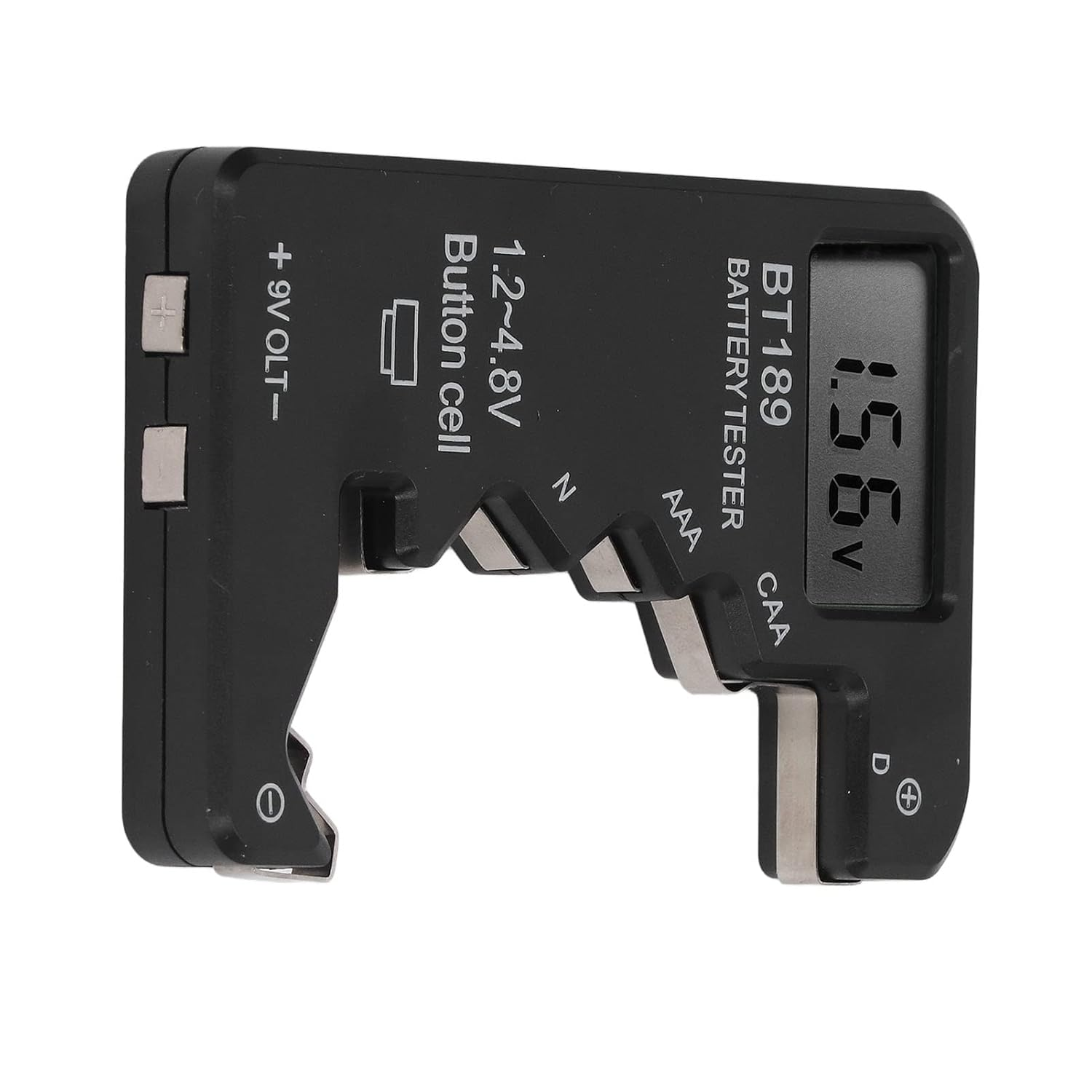 Nunz Battery Tester, High Accuracy LCD Display, Durable, Portable, Compatible with C AA AAA DN 6F22 Batteries image number 6