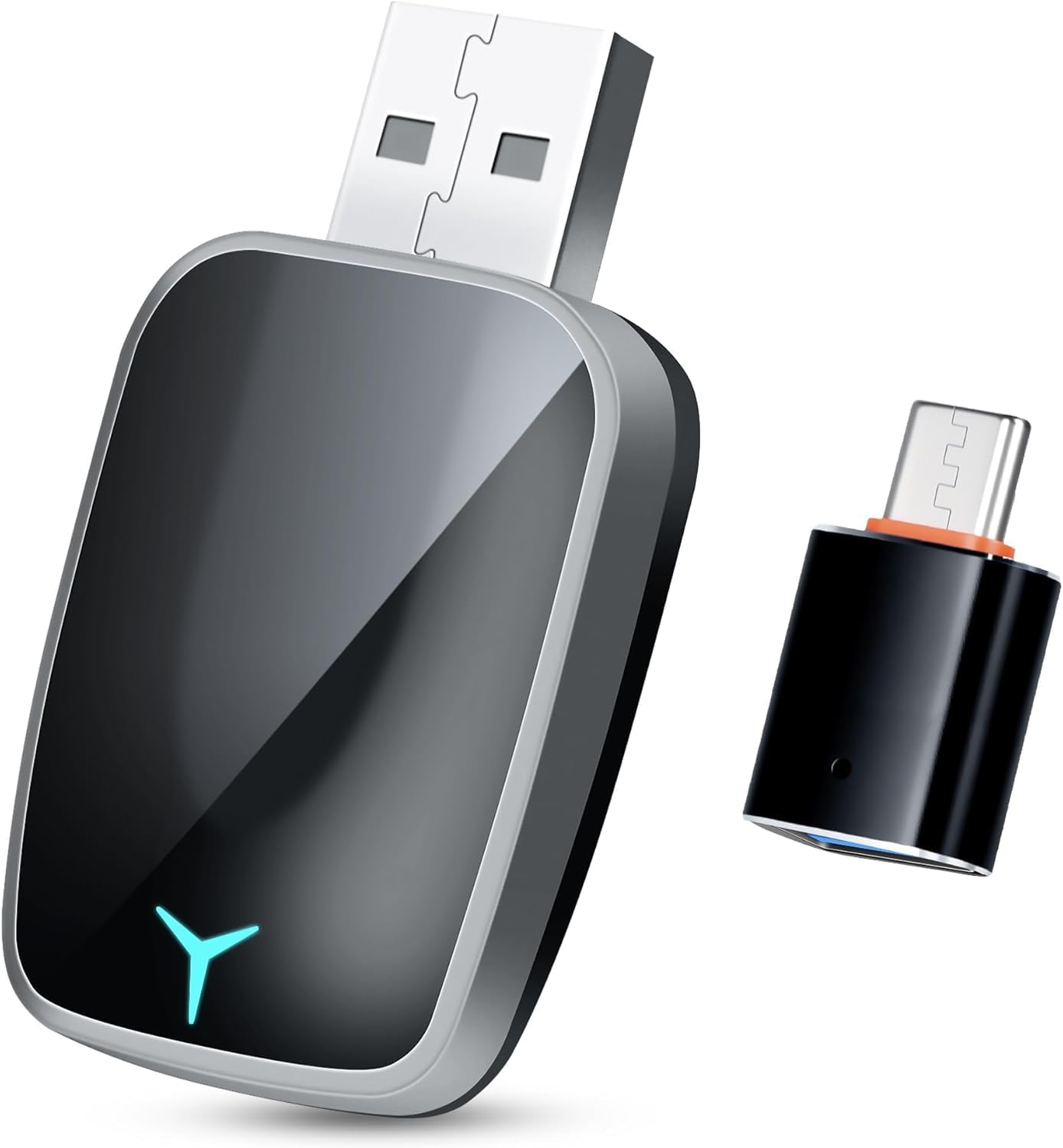 Spardar Car Play Wireless Adapter, 2-In-1 Wireless Carplay for Iphone & Android, Plug & Play Wired to Wireless Converter with Dual Usb-A/Type-C Adapter image number 2