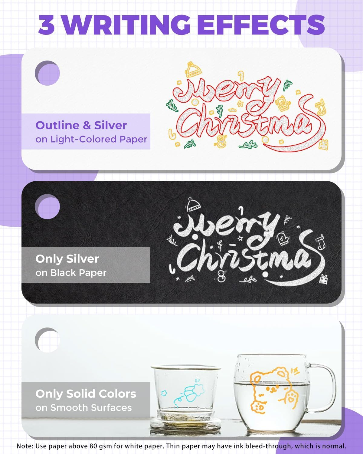 Jusart Outline Markers 12 Colors, Double Line Glitter Markers for Greeting Card Art Crafts, Girls Teens Stocking Stuffers Shimmer Metallic Sparkle Painting Drawing Supplies