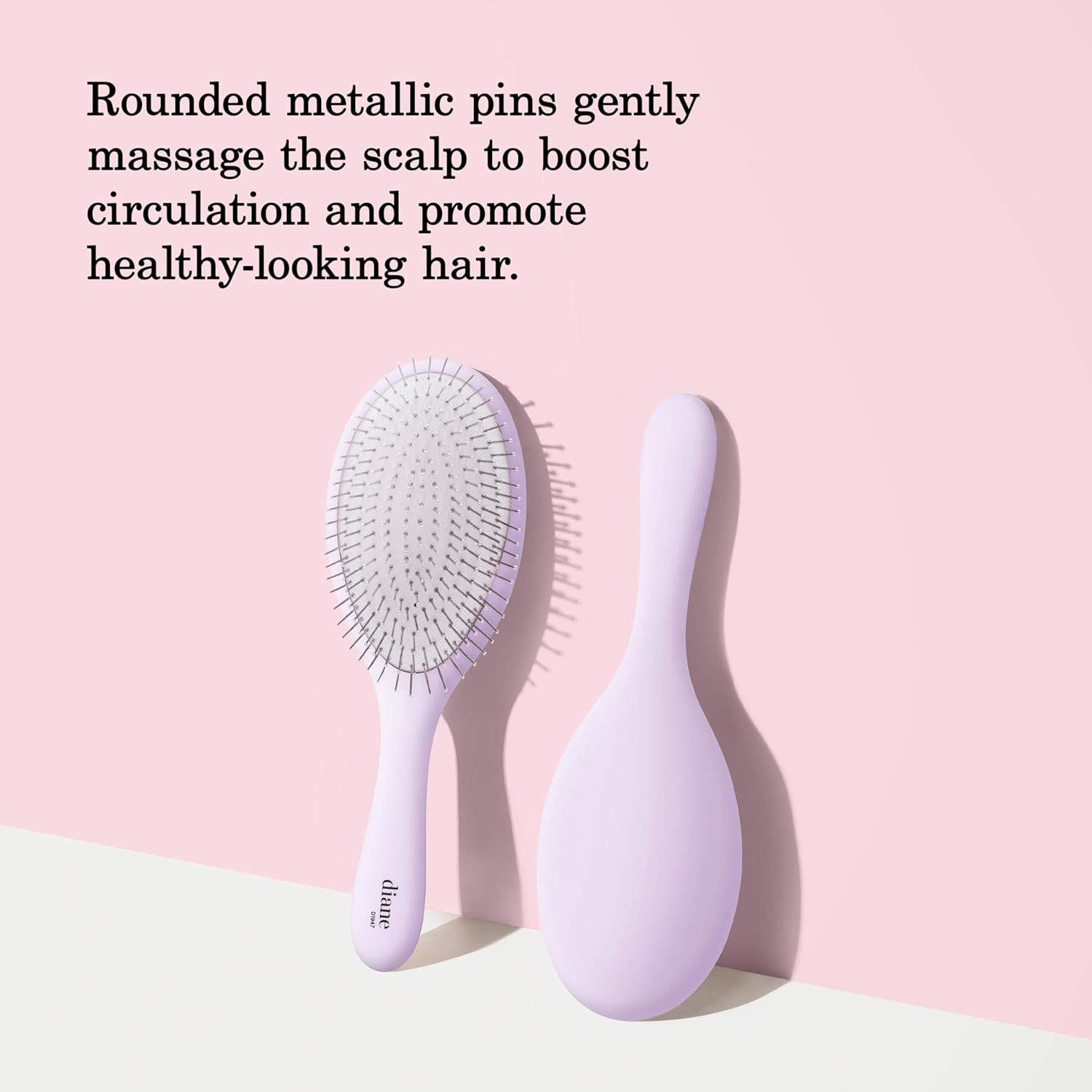 Diane Metallic Pin Detangler Hair Brush &ndash; Anti-Static Metallic Pin Hair Brush for Wet or Dry Hair, Gently Massages Scalp & Smooths Frizz, Flexible Cushion Brush for Fine, Thick, or Textured Hair image number 6