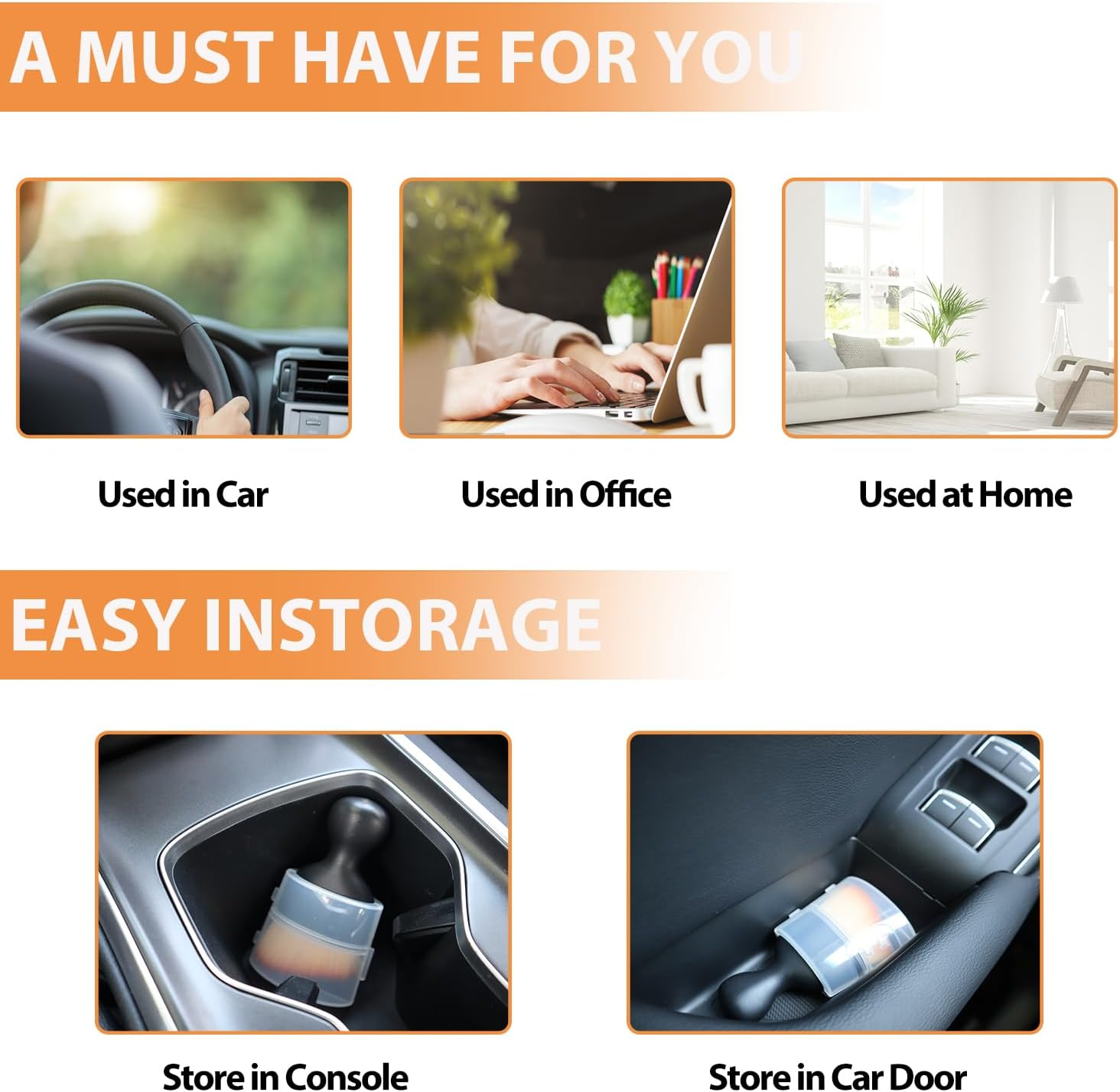 2PCS Car Detailing Brush Car Cleaning Brush Interior, Soft Bristle Dusting Brush Car Interior Cleaning Tool Car Dash Duster Brush for Dashboard, Leather, Air Vents, Computer, Keyboard image number 1