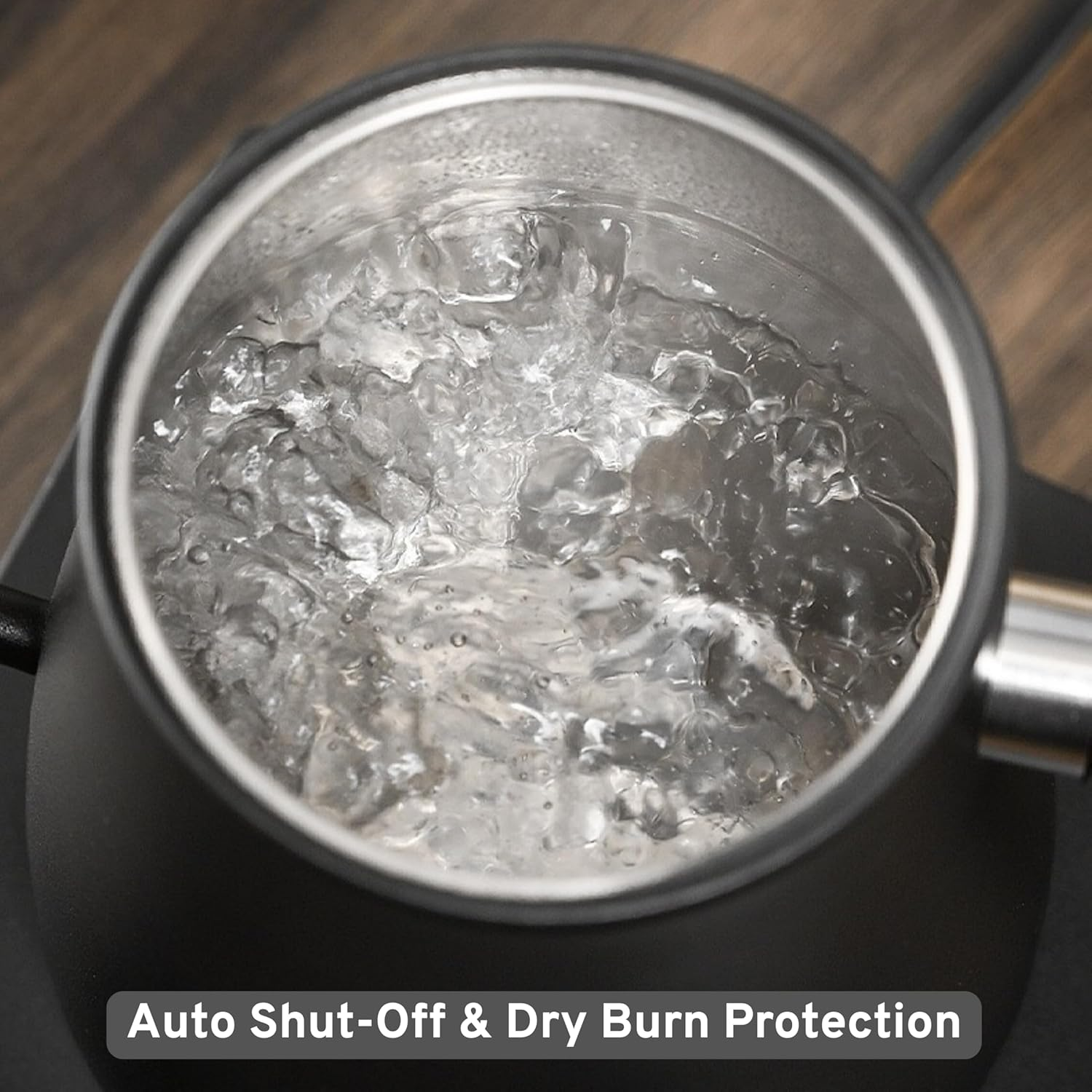 Electric Gooseneck Smart Kettle 1L - Stainless Steel Water Boiler with LED Temperature Display & Custom Heat Settings, Auto Safety Shutoff - Ideal for Brewing Coffee, Tea and Family Use