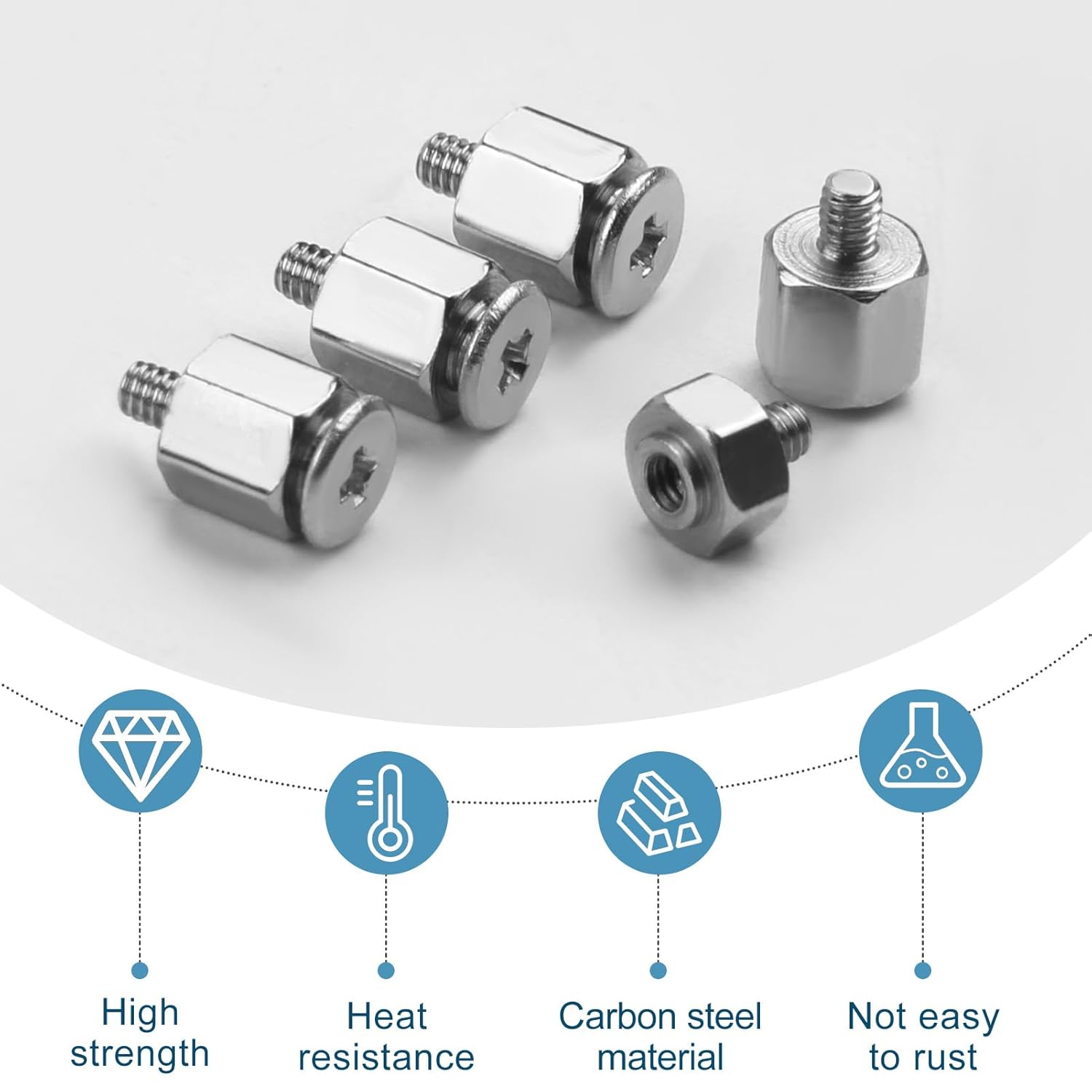 M2 SSD Nvme Computer Screw Fixing Kit 7 Sets of M2X2.5+2.5 & M2X4.5+2.5 with 2 Precision Screwdrivers Perfectly Compatible with All PC Devices & Small Machinery High Hardness Fasteners image number 1