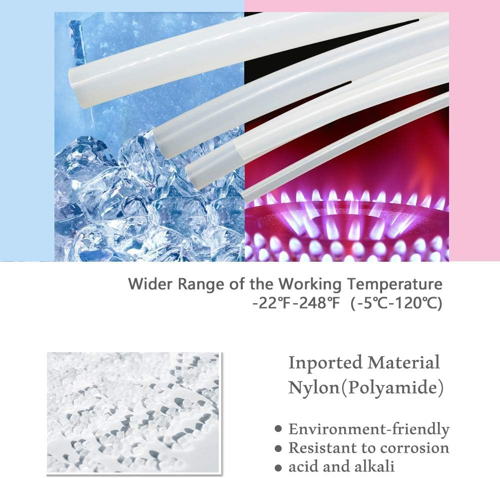 10M Pneumatic Tubing Pipe PU Polyurethane Tube Air Compressor Hose Line Fitting or Fluid Transfer, 4Mm OD X 2.5Mm ID without Fittings (Black 32.8Ft) image number 2