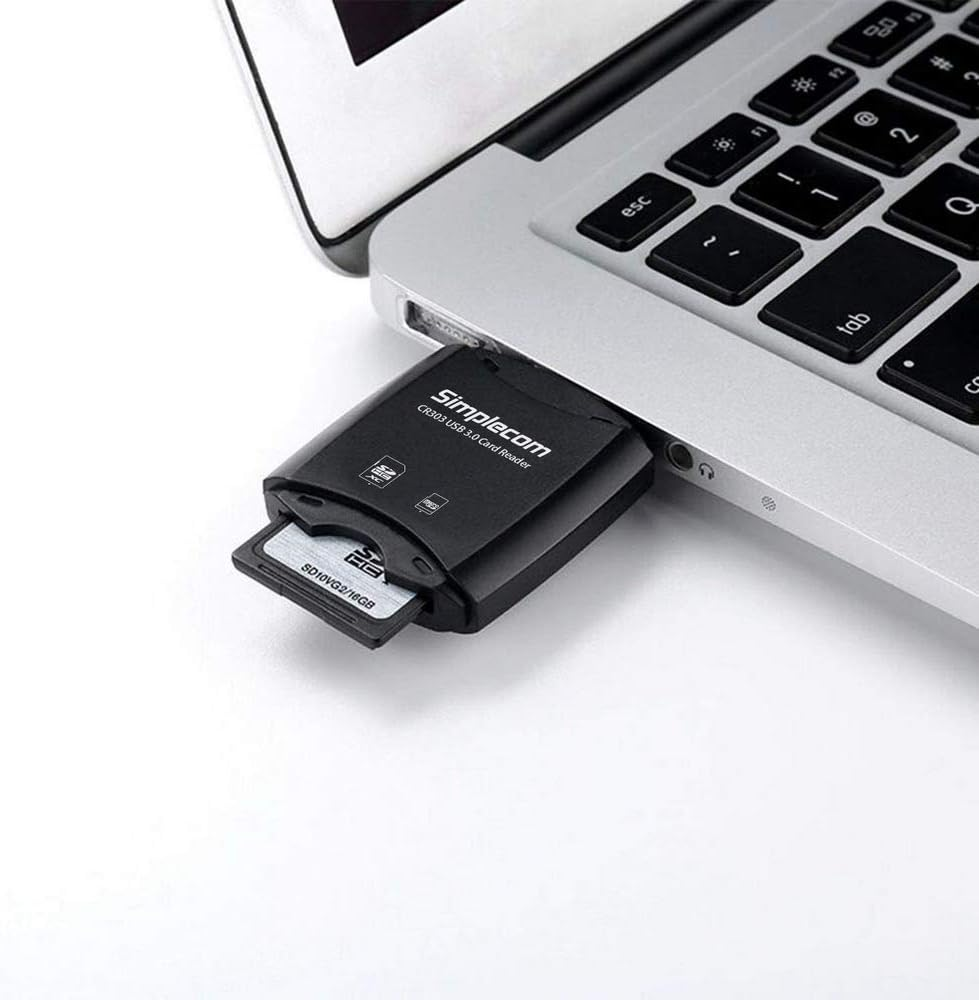 Simplecom CR303 2 Slot Superspeed USB 3.0 Card Reader with Dual Caps image number 2