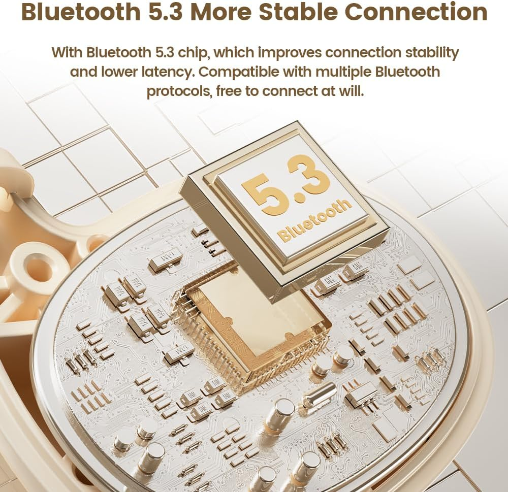 Toocki Headphones Audio Bluetooth 5.3, Battery Life 8 Hours, IPX4 Waterproof, Speaker 14.2 Mm, DST Tech, 12.5 G, Digital Control, Extra Ear with Drop Protection image number 5