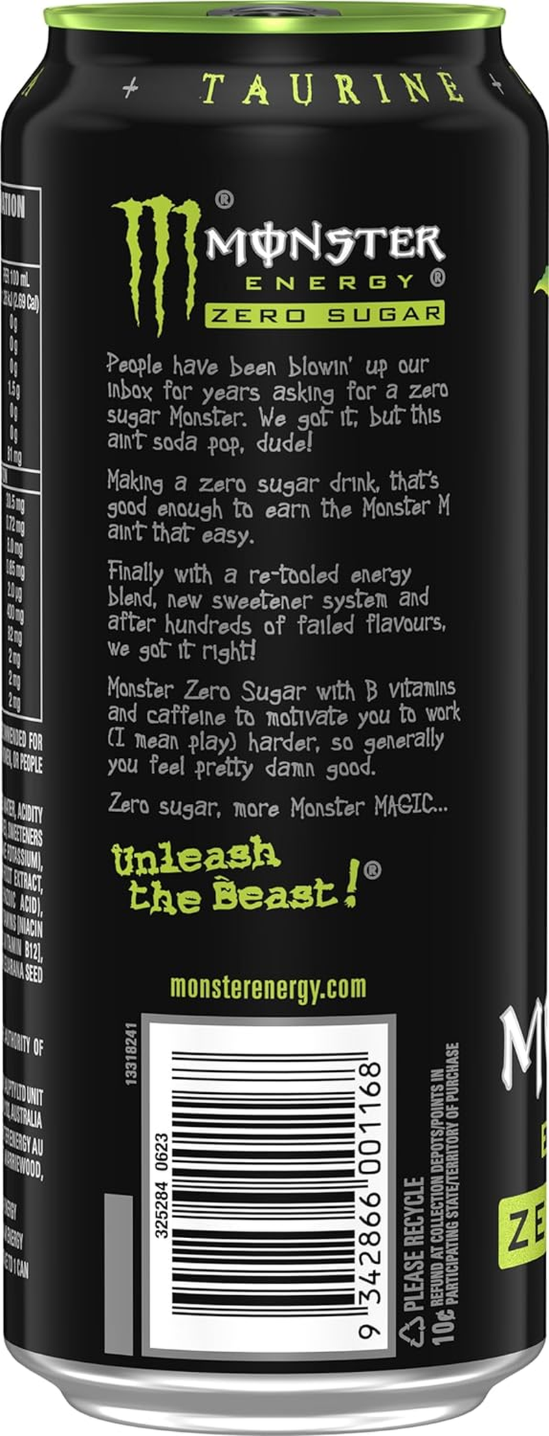 Monster Energy Drink Original Zero Sugar 24 X 500Ml