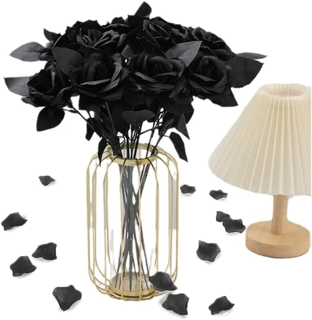 2000Pcs Black Rose Petals Artificial Flower Petals for Valentine'S Day Wedding Decor Romantic Night Engagement Party Decorations (Black) - Pink image number 3