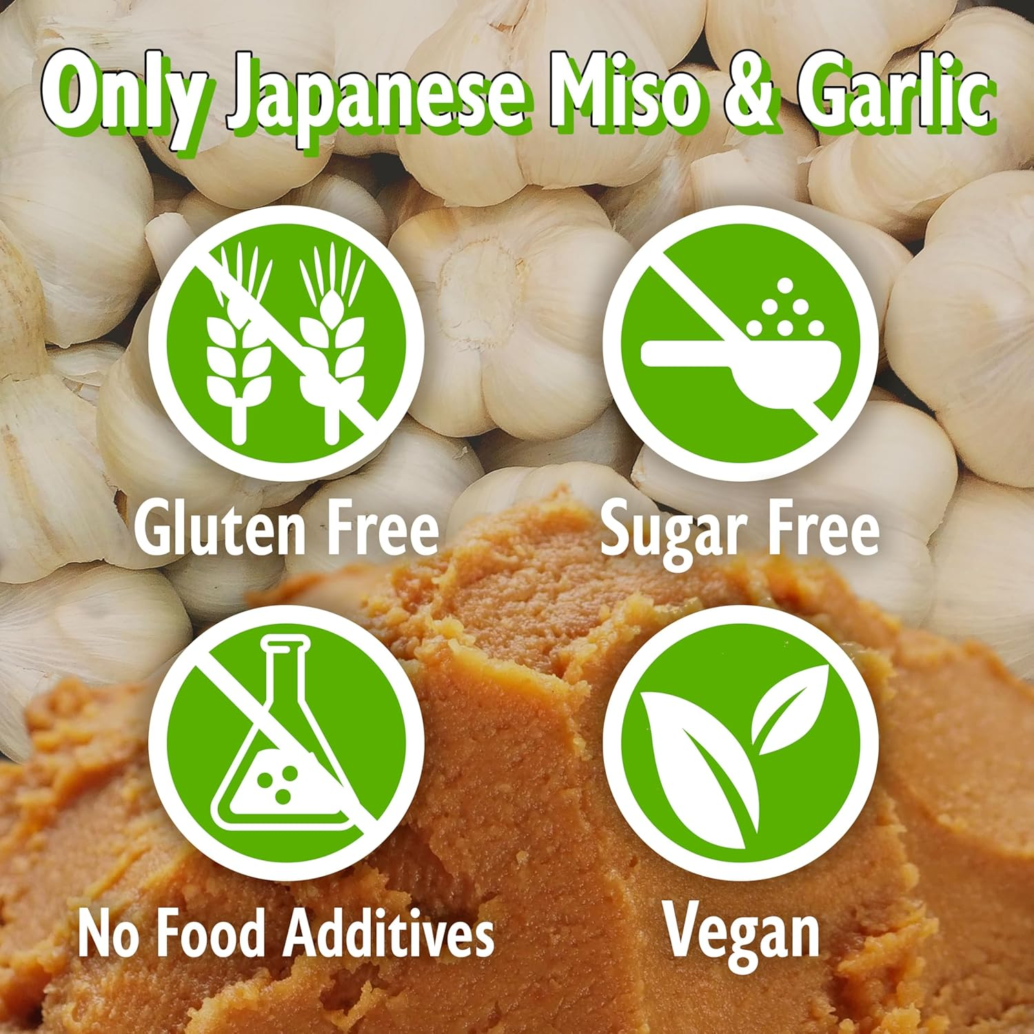 YAMASAN KYOTO UJI Japanese Dry Garlic Miso Seasoning, Freeze-Dried Miso Powder Mixed with Garlic Powder, Rich Umami, No Additives, Vegan, Delicious Choice for Various Foods, Made in Japan (90G） image number 4