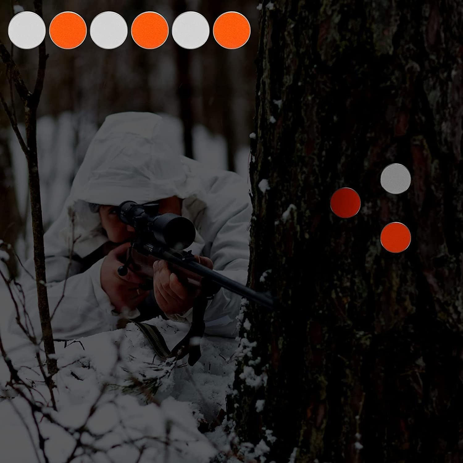 100 Pcs Reflective Tacks Trail, Marking Tacks Reflective Trail Tacks Glow Tacks Reflective Trail Markers Mark Trail Reflective Thumb Tacks for Hunting Hiking Camping Tree Stand (Orange image number 3