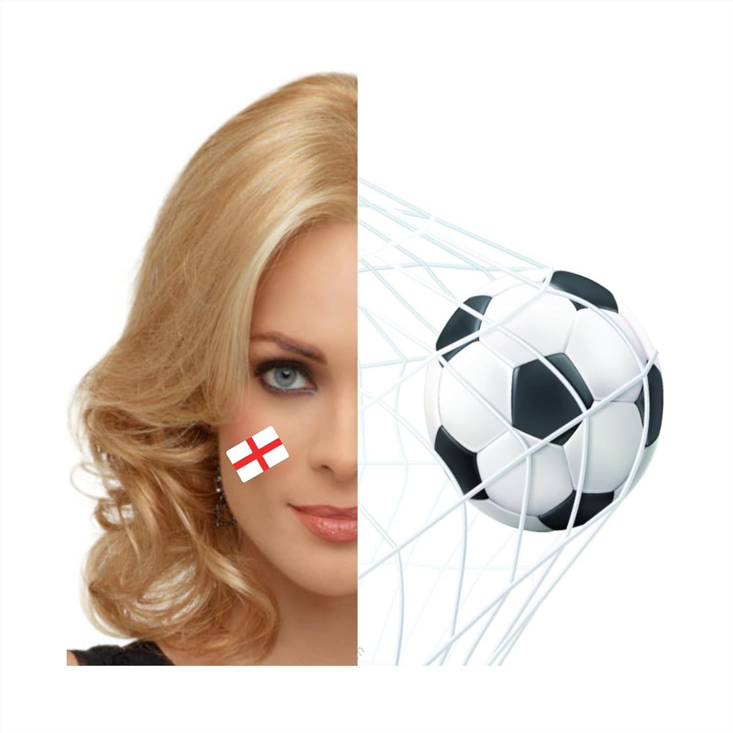 Womaha 30 Temporary England Flag Tattoos Fans Face Tattoo Stickers for Adults Kids Group Activity Props image number 3
