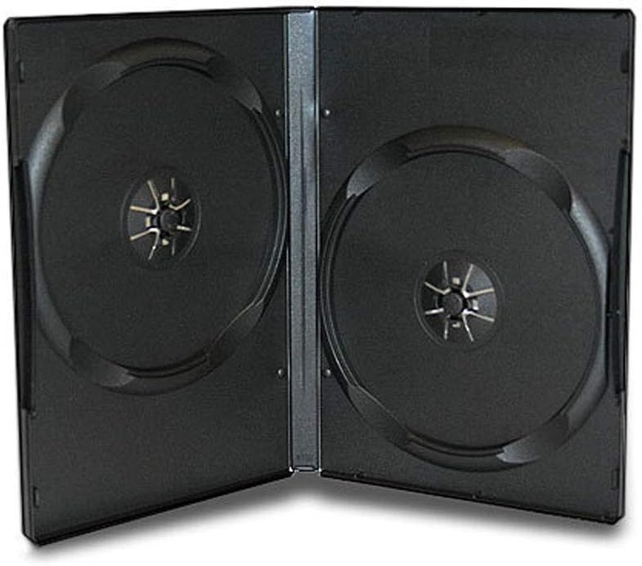 Progo 50 Pack Standard Black Double DVD Cases 14MM