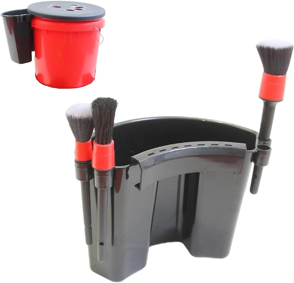 Car Hanging Beauty Bucket Storage Box, Multifunctional Portable Car Wash Tool Hanger, Cleaning Tool Cleaning Bucket, Suitable for Kitchen, Picnic (Black)