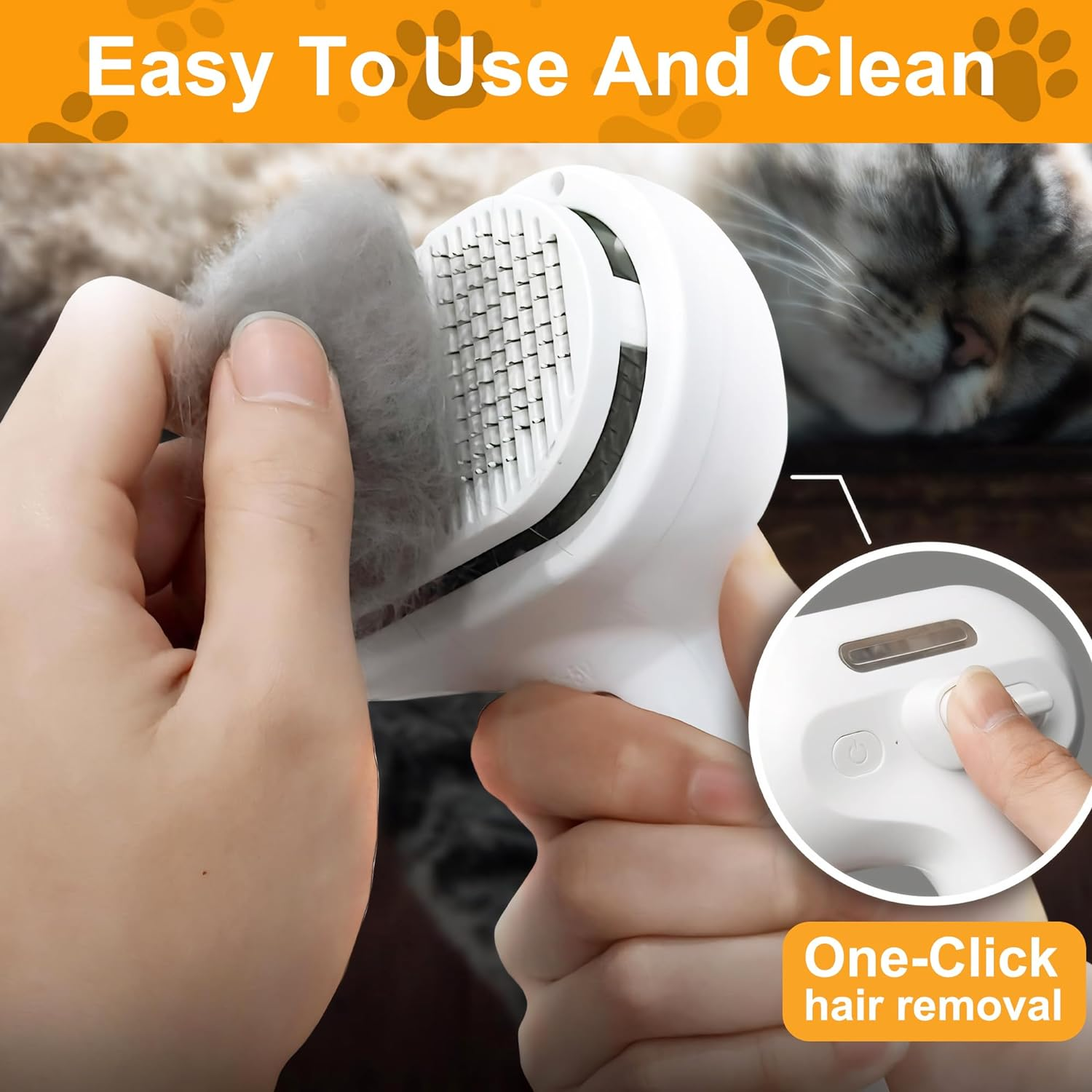 Cat Steam Brush, Dog Comb for Shedding and Grooming, Pet Spray Hair Removal Brush Suitable for Indoor Short Long Hair Dogs Cats